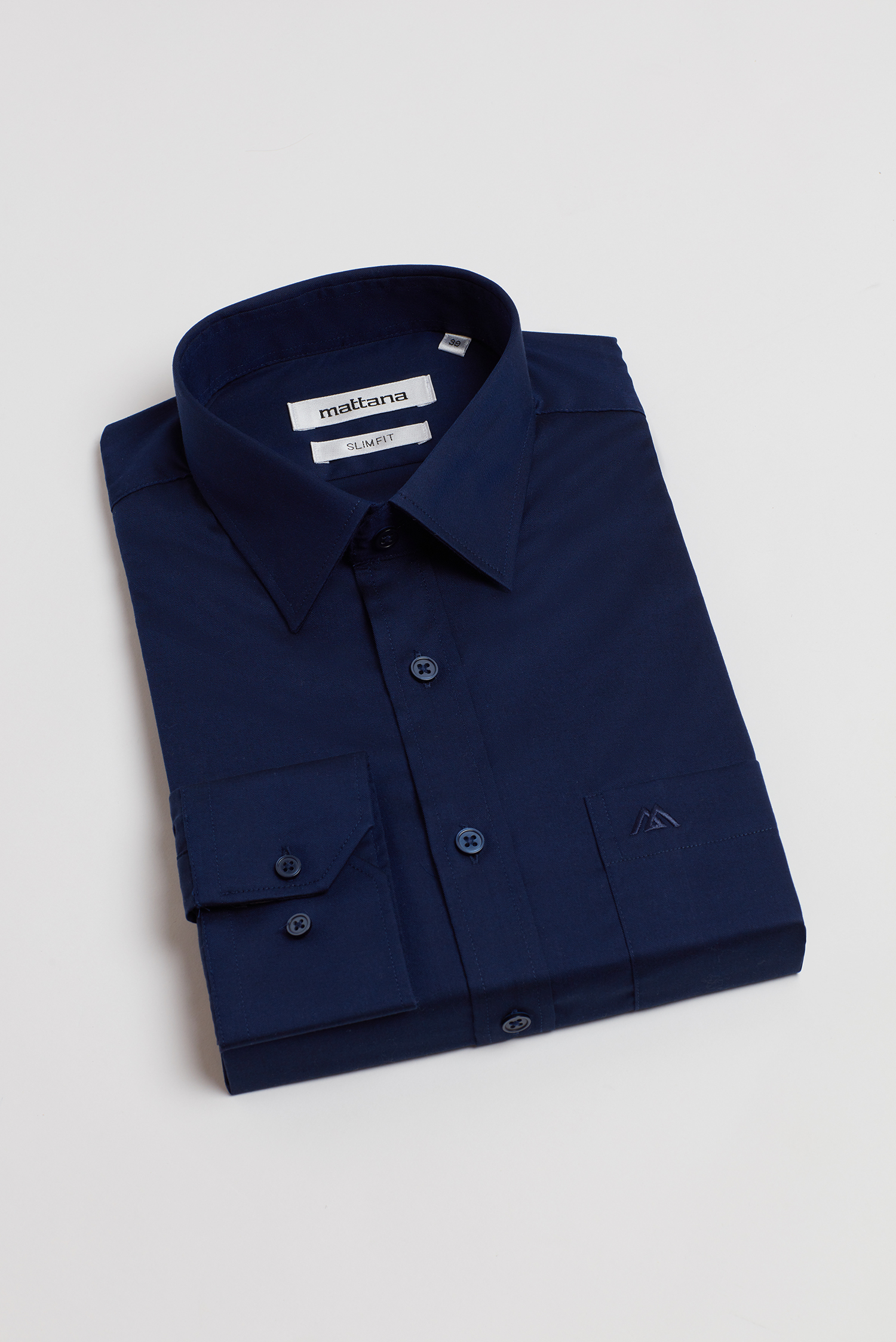 Áo sơ mi nam Slim fit xanh đen trơn 