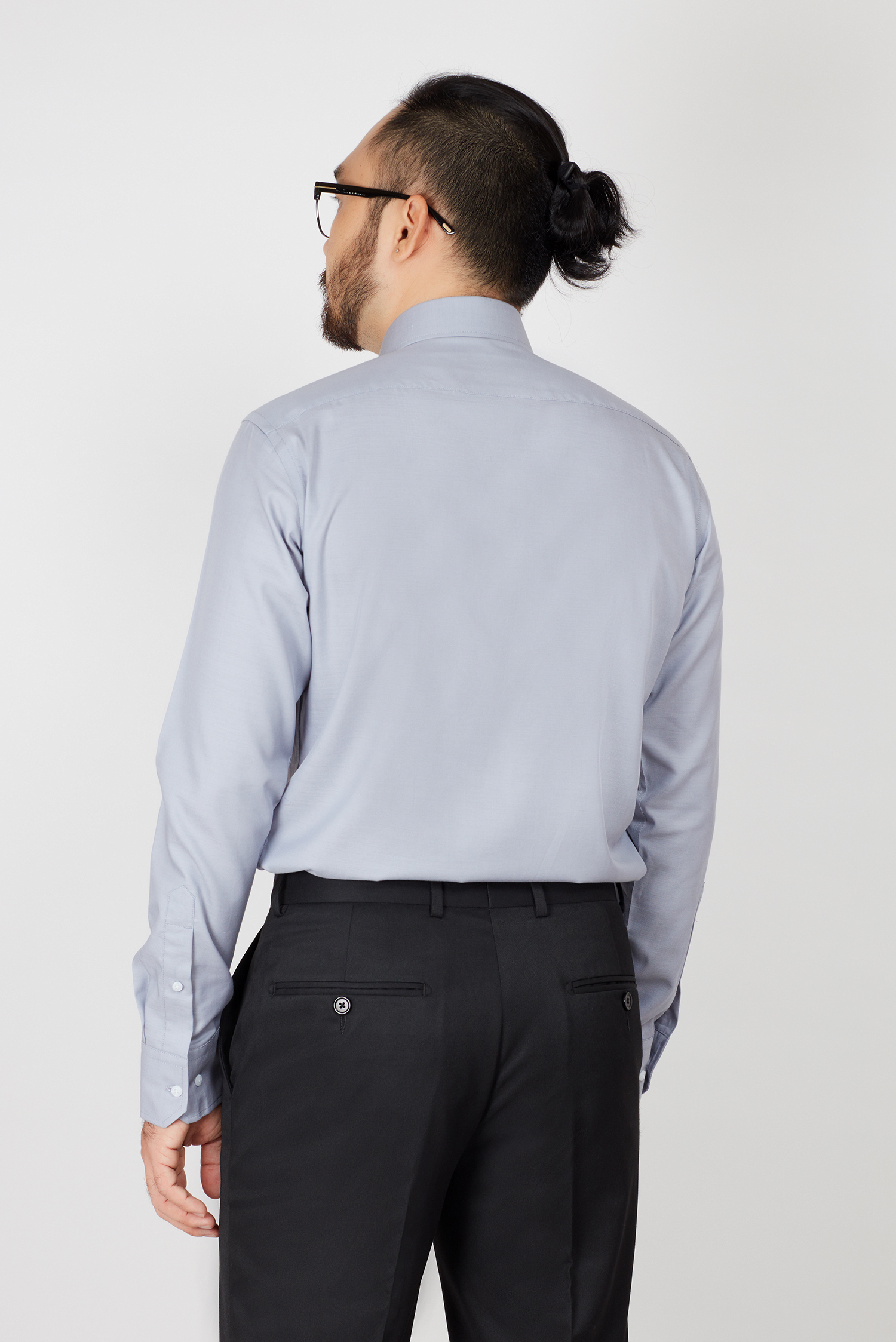 Sơ mi nam dài tay Regular fit xám Trơn - HẾT HÀNG