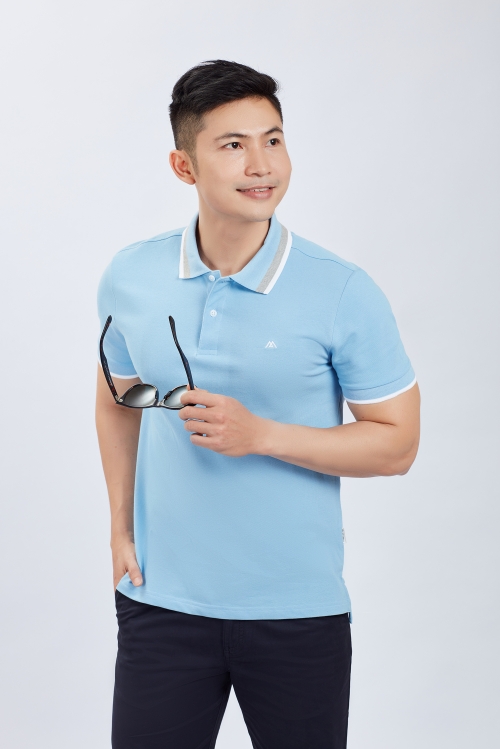 Áo Thun nam - Slim Fit trơn xanh ngọc - HẾT HÀNG