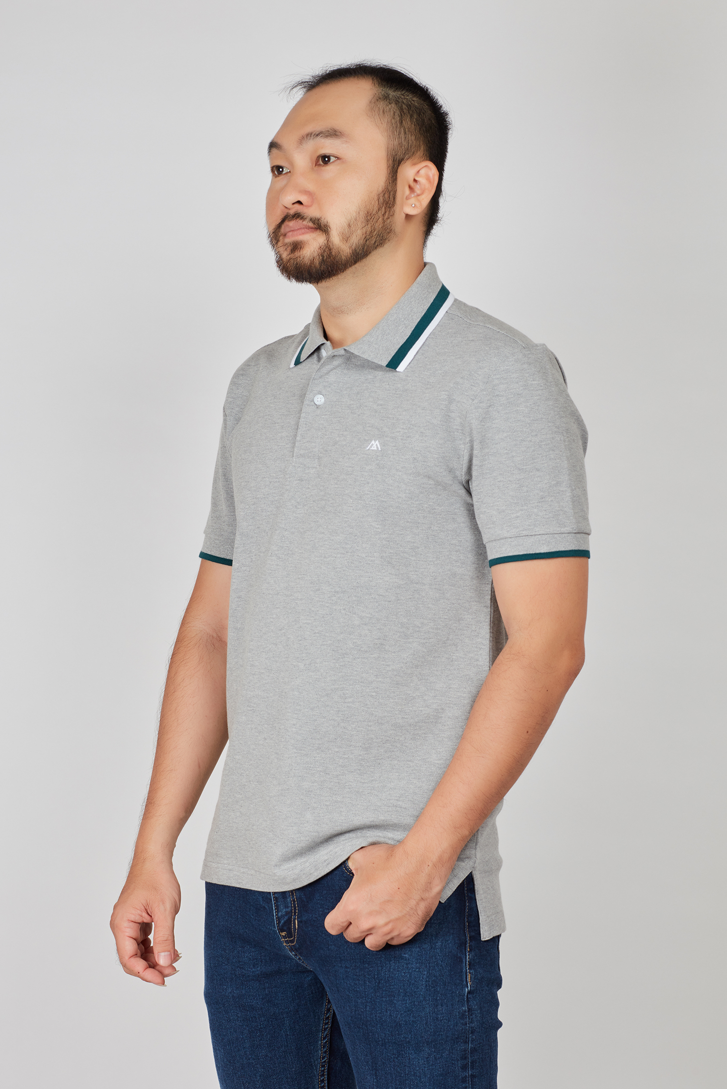 Áo Thun nam - Slim Fit xám trơn