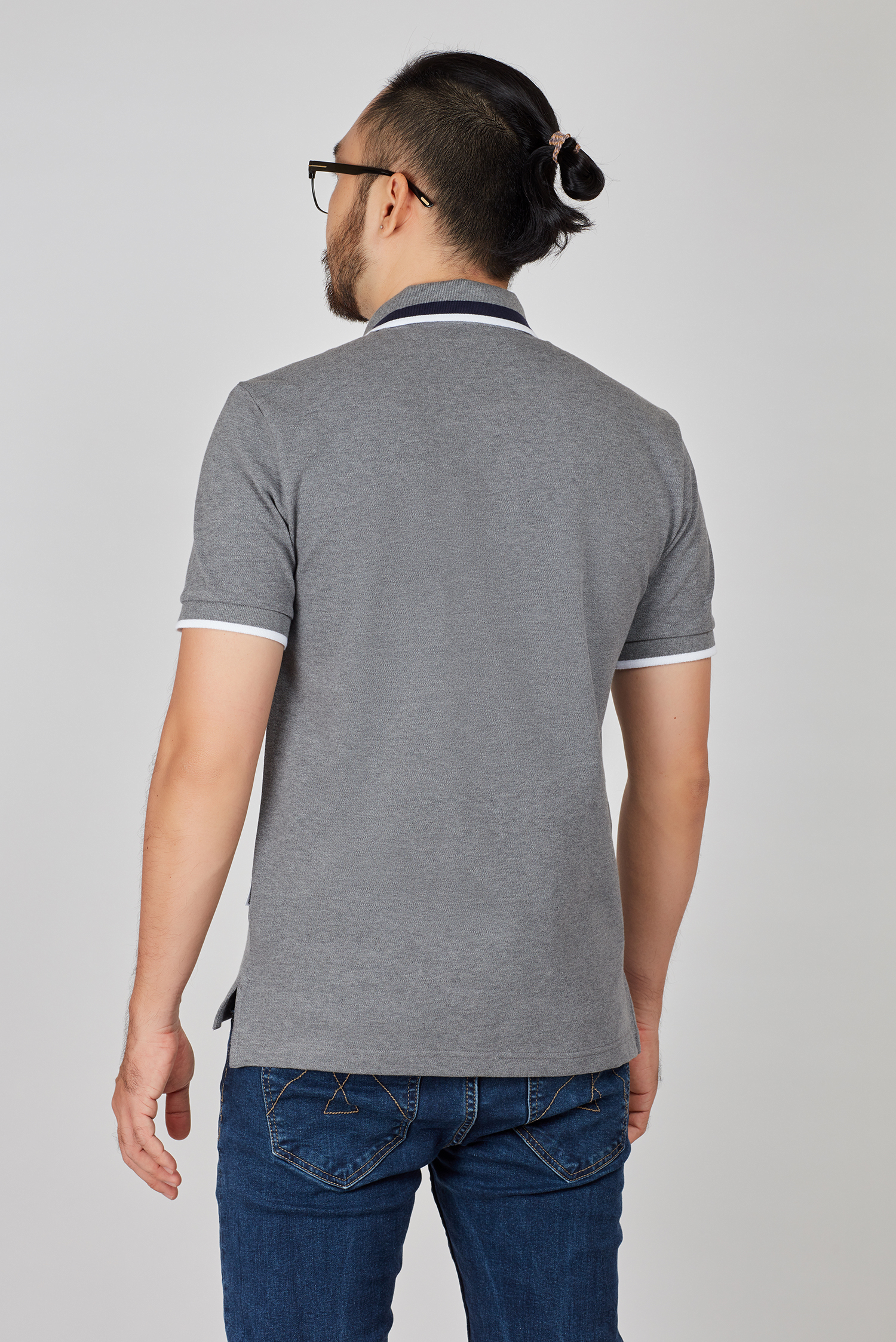 Áo Thun nam - Slim Fit xám trơn