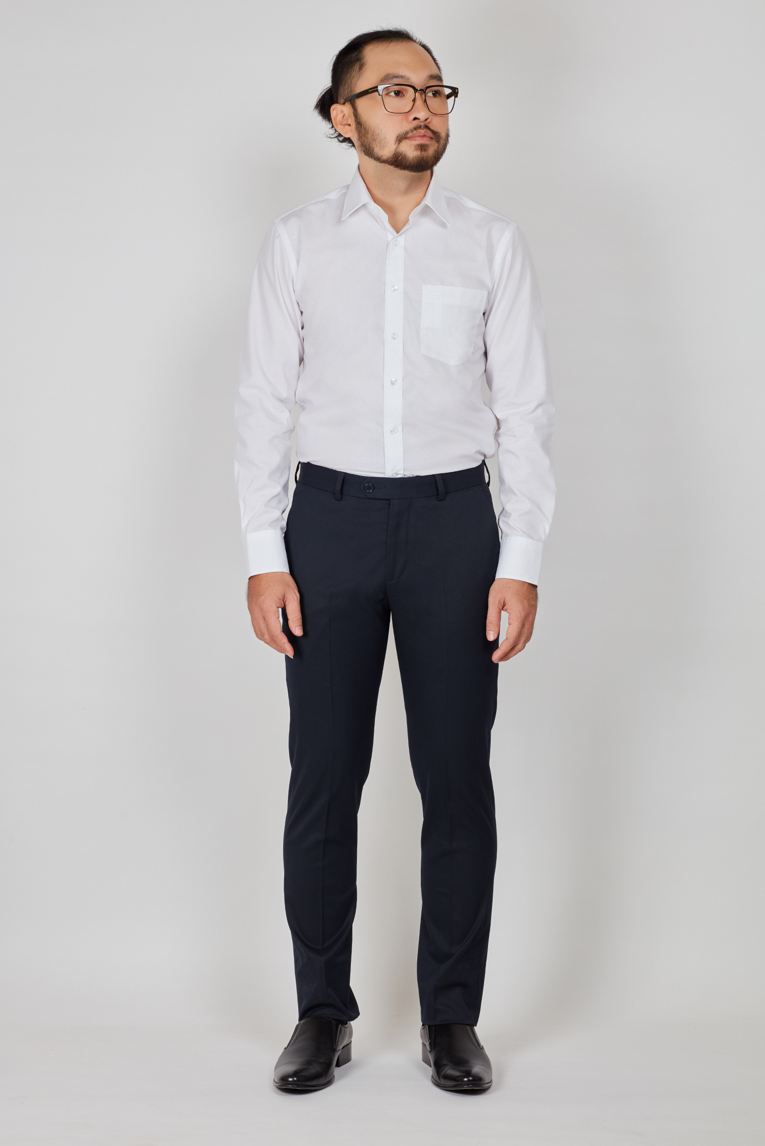 Quần tây nam Slim Fit không ly xanh đen - HẾT HÀNG
