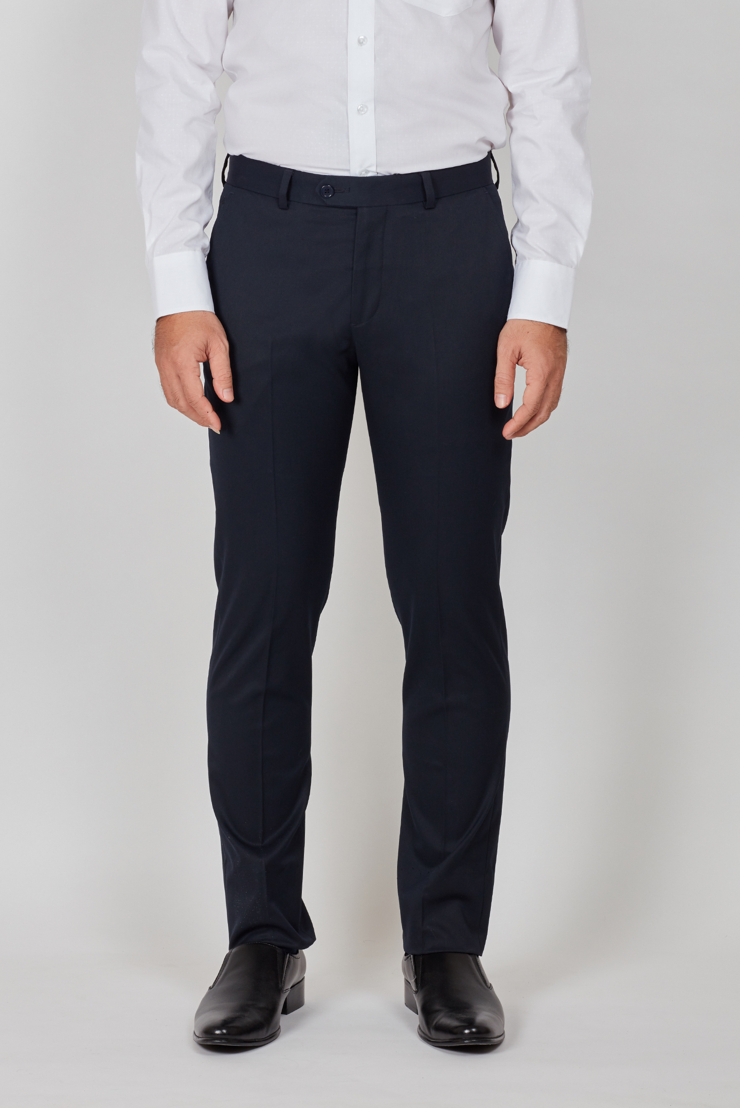 Quần tây nam Slim Fit không ly xanh đen - HẾT HÀNG