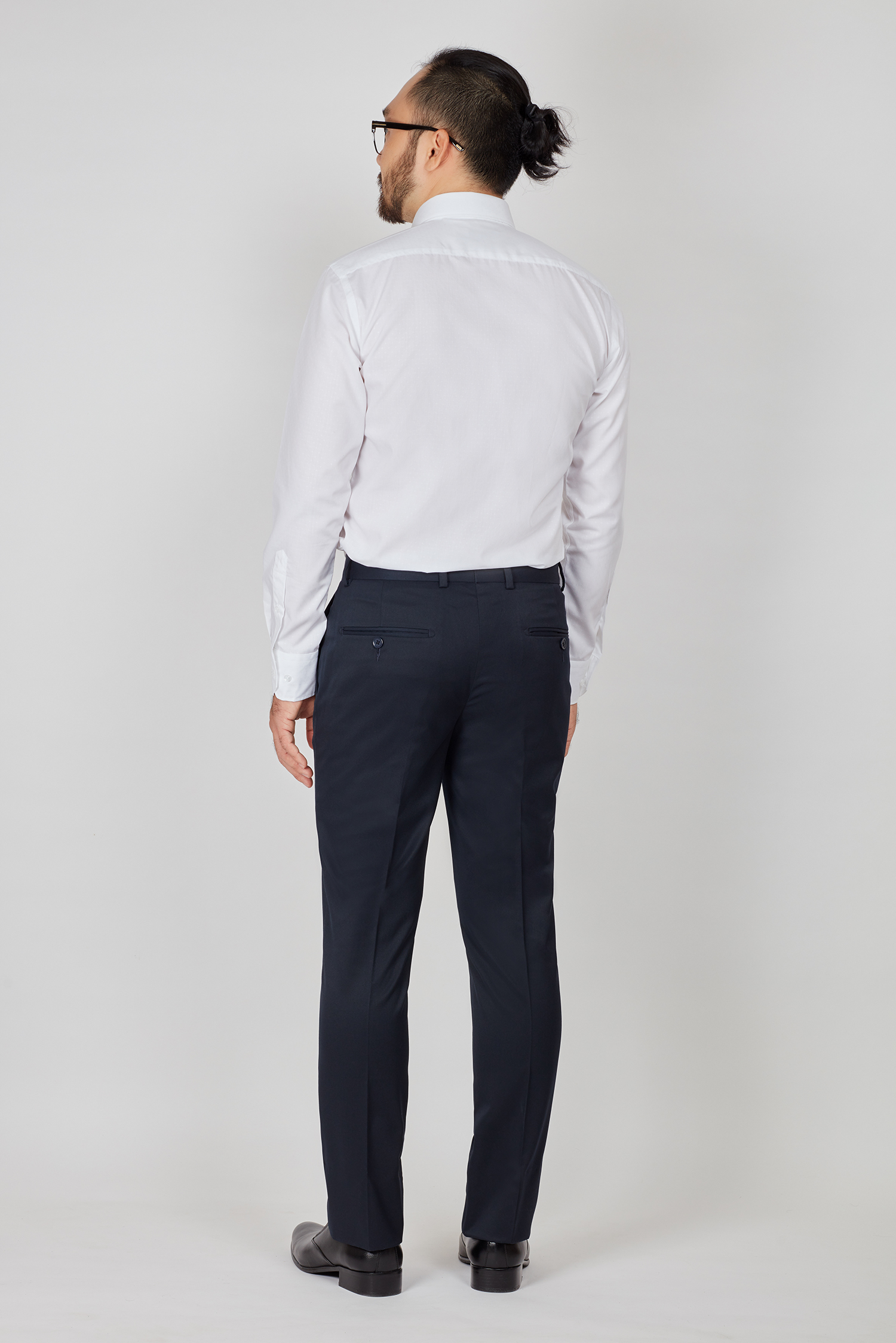 Quần tây nam Slim Fit không ly xanh đen - HẾT HÀNG