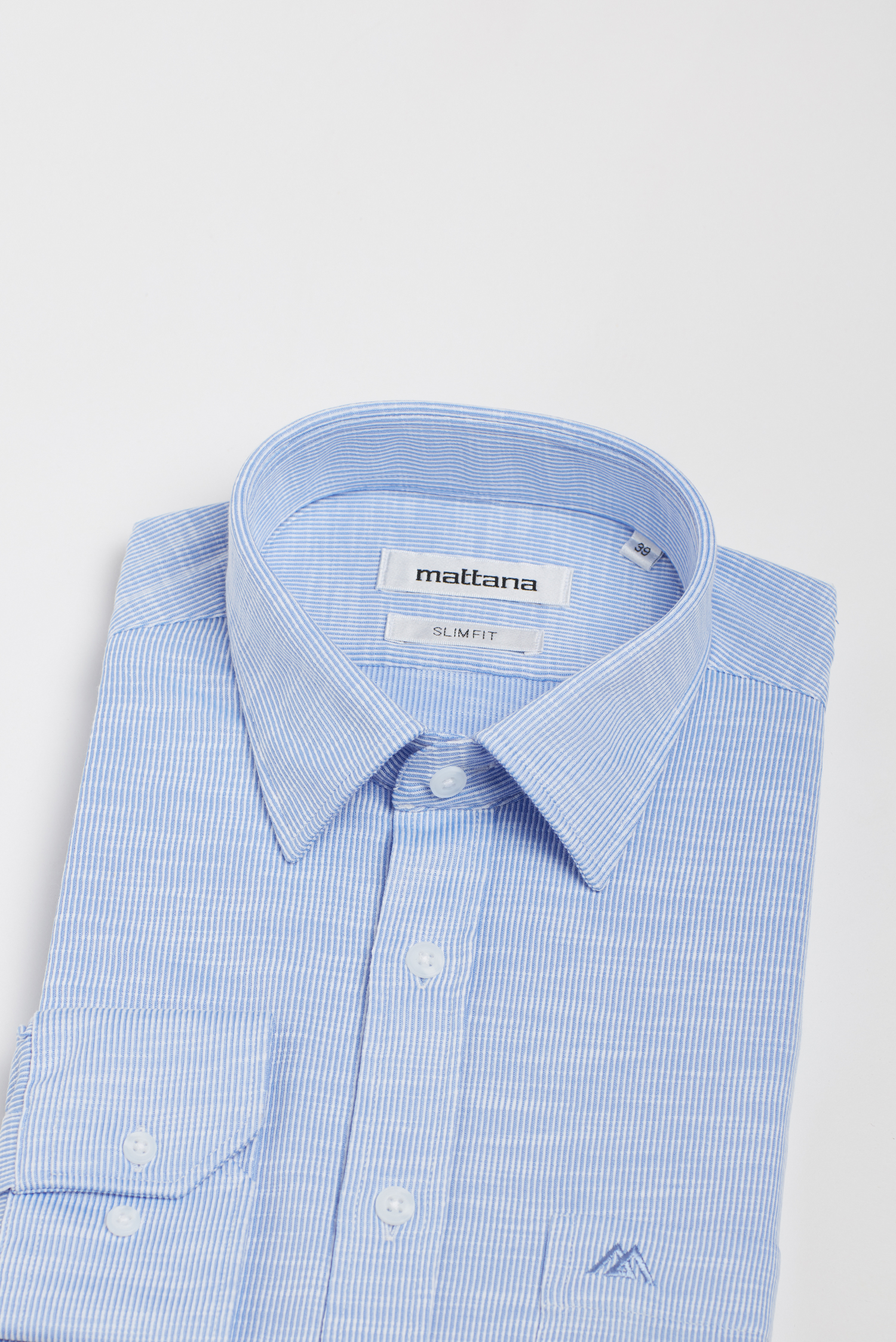 Sơ mi nam Slimfit dài tay thun xanh biển nhạt - HẾT HÀNG