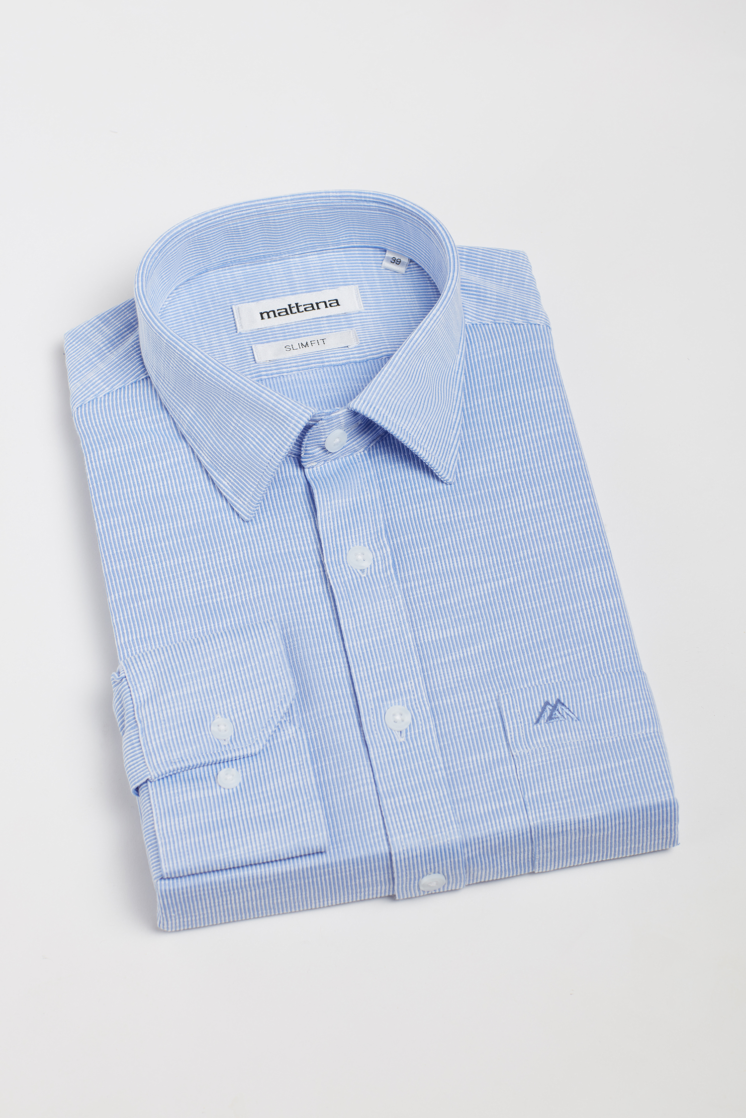 Sơ mi nam Slimfit dài tay thun xanh biển nhạt - HẾT HÀNG