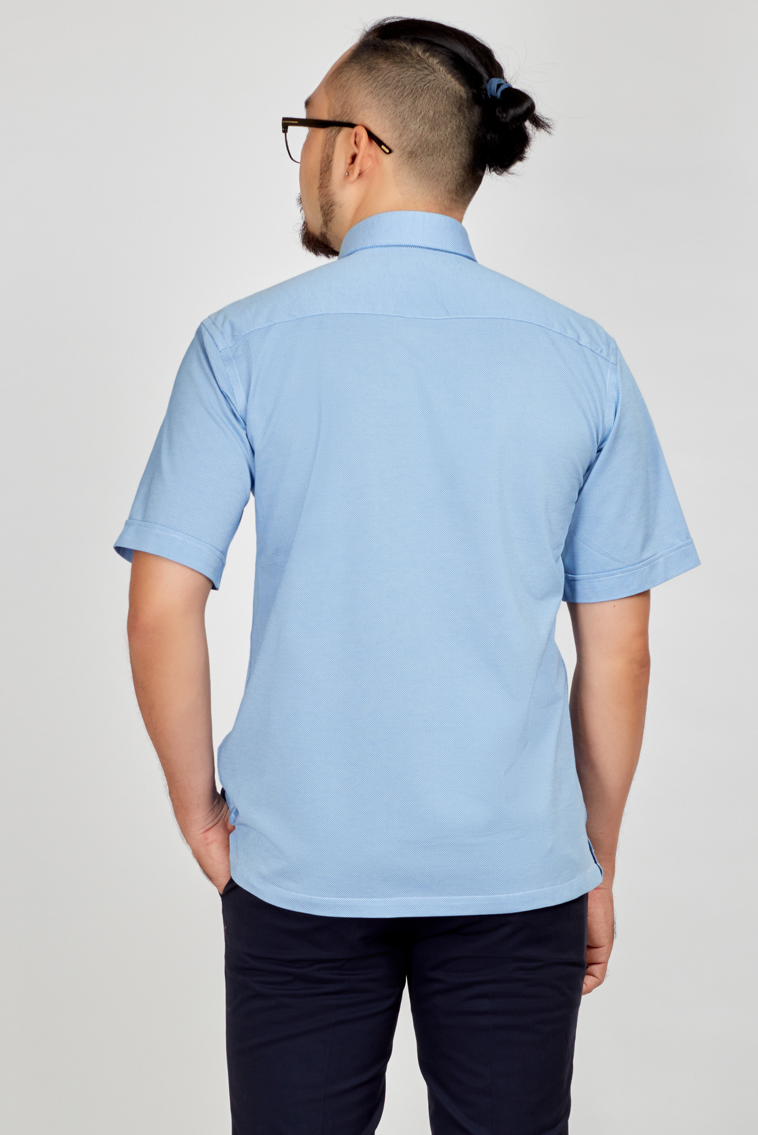 Sơ mi nam Casual ngắn tay xanh ngọc - HẾT HÀNG