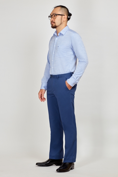 Quần kaki nam Casual không ly xanh dương - HẾT HÀNG