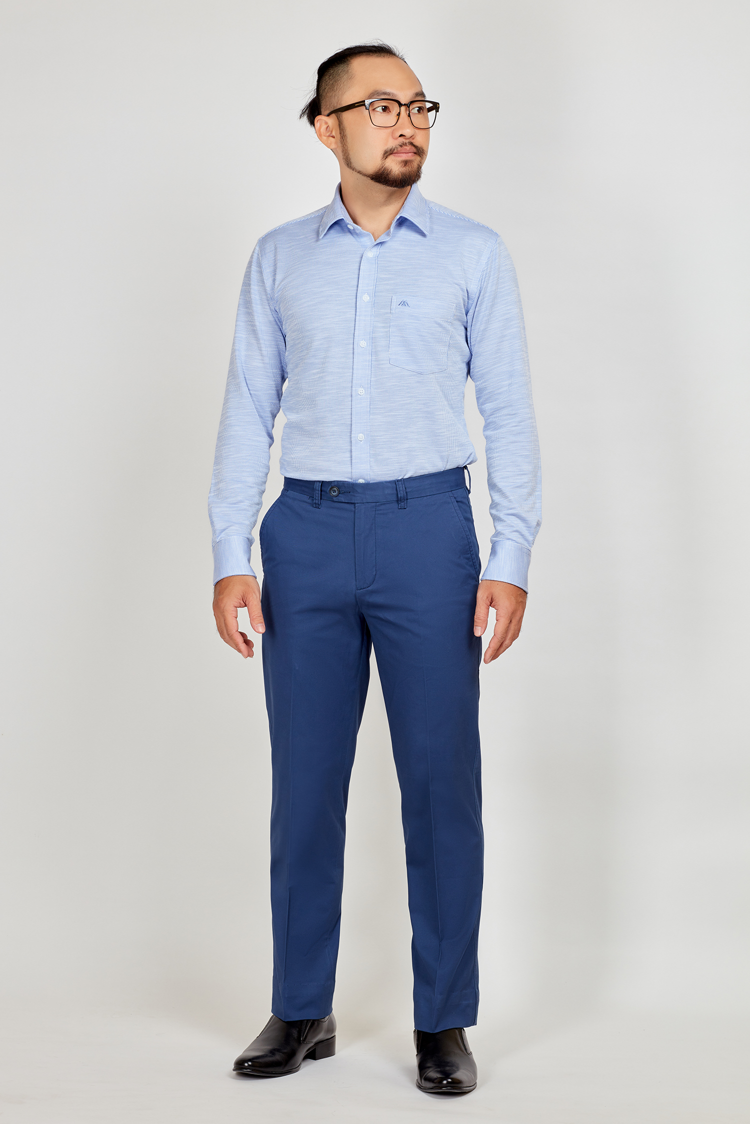 Quần kaki nam Casual không ly xanh dương - HẾT HÀNG