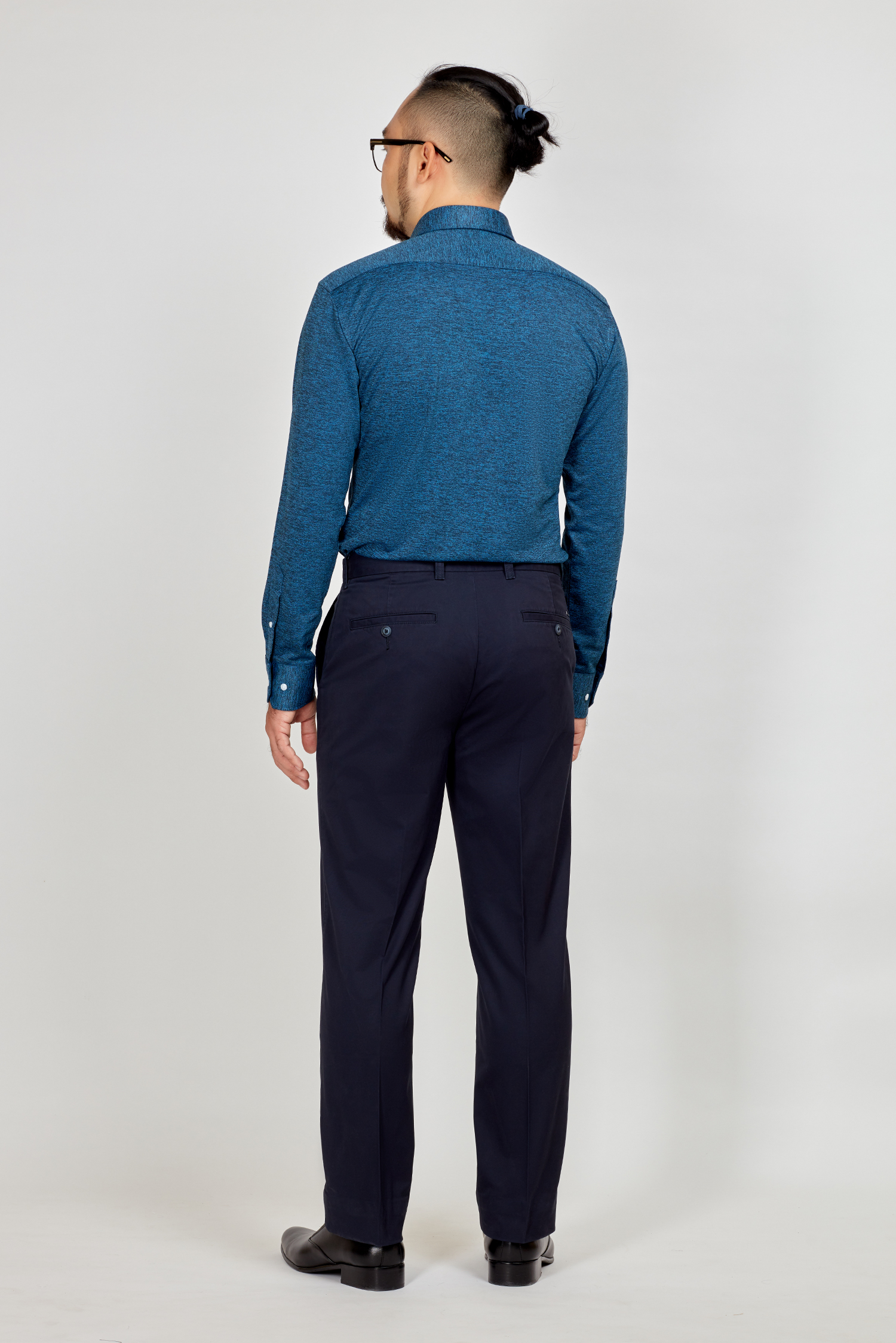 Quần kaki nam Classic không ly xanh đen - HẾT HÀNG