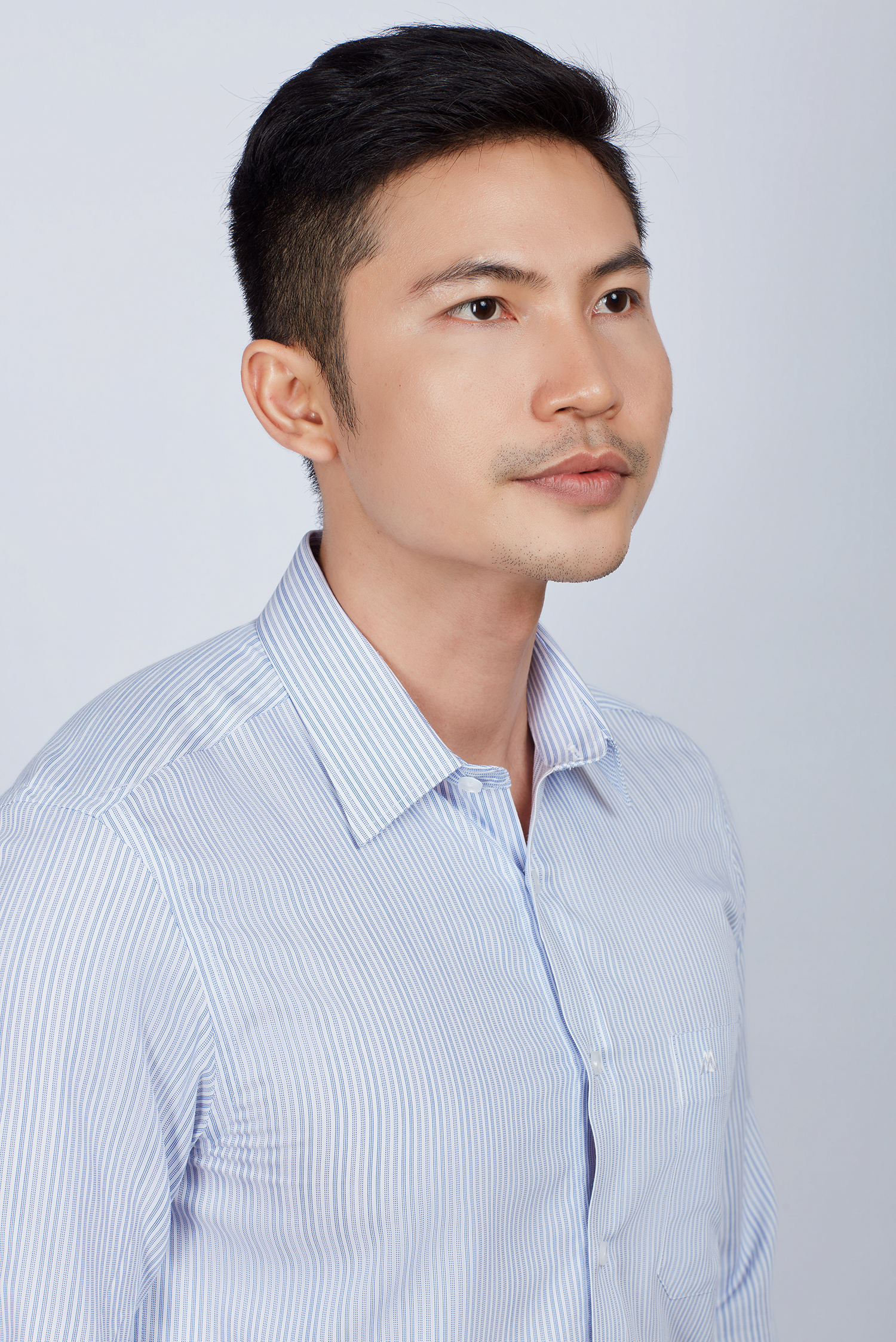 Sơ mi nam Classic dài tay sọc xanh ngọc - HẾT HÀNG