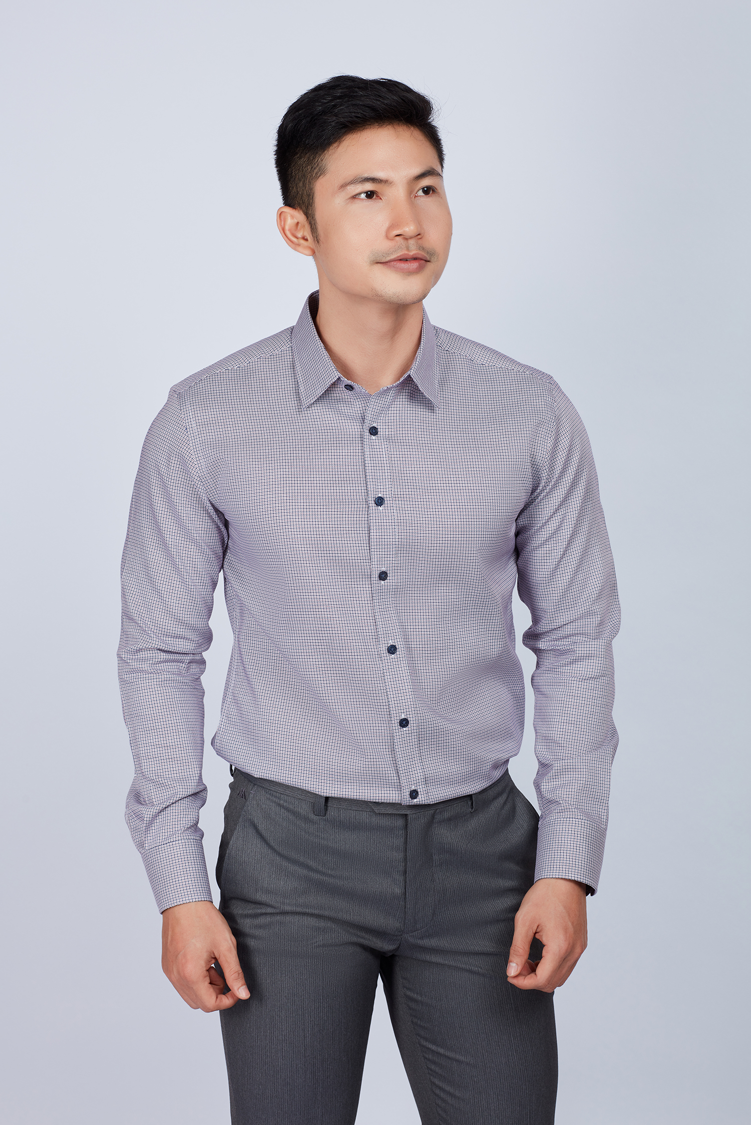 Áo sơ mi nam Slim fit  dài tay không túi - HẾT HÀNG
