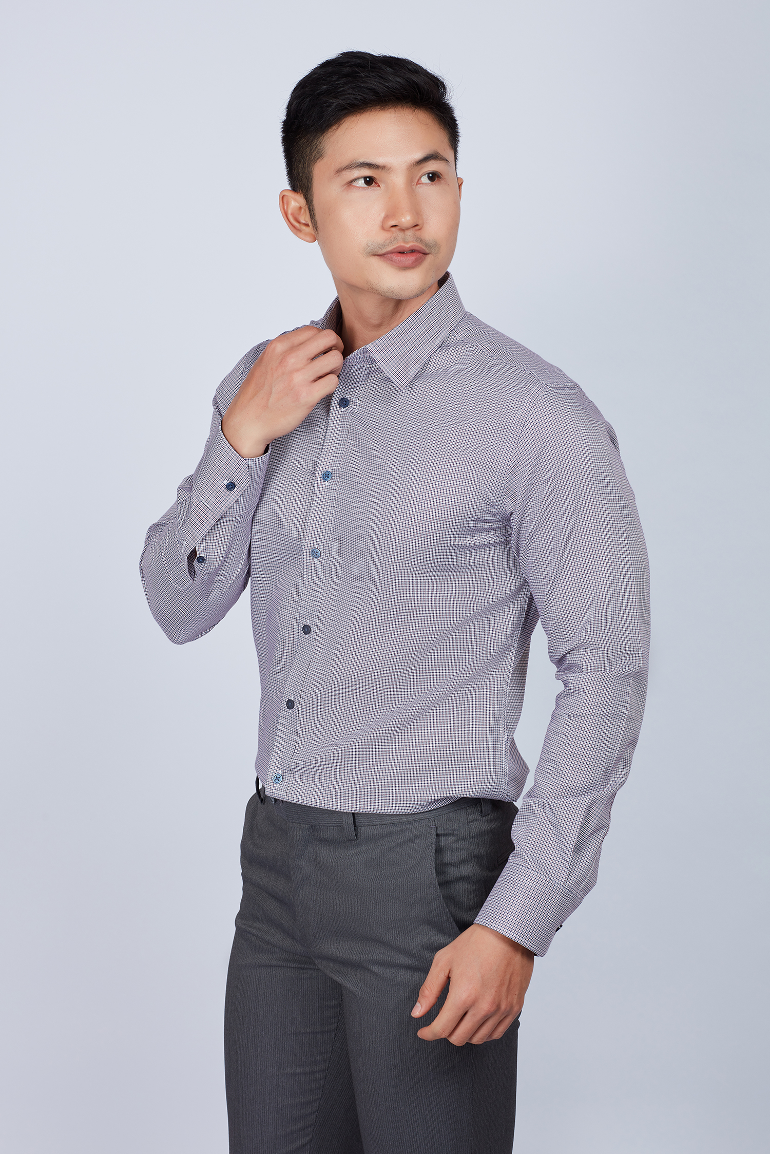 Áo sơ mi nam Slim fit  dài tay không túi - HẾT HÀNG