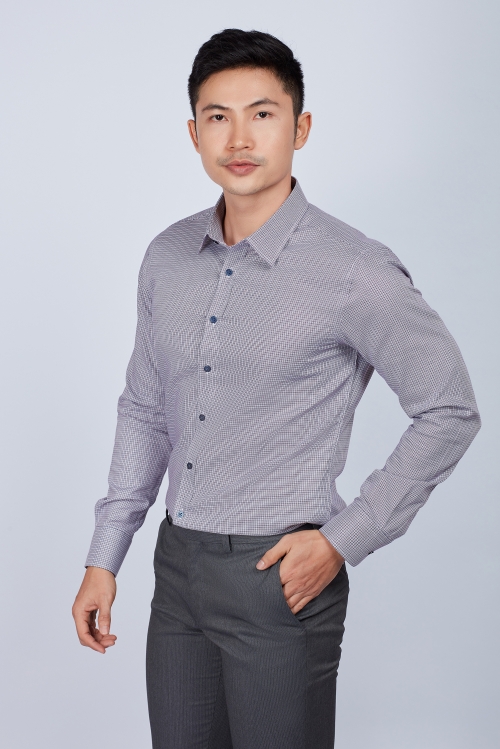 Áo sơ mi nam Slim fit  dài tay không túi - HẾT HÀNG