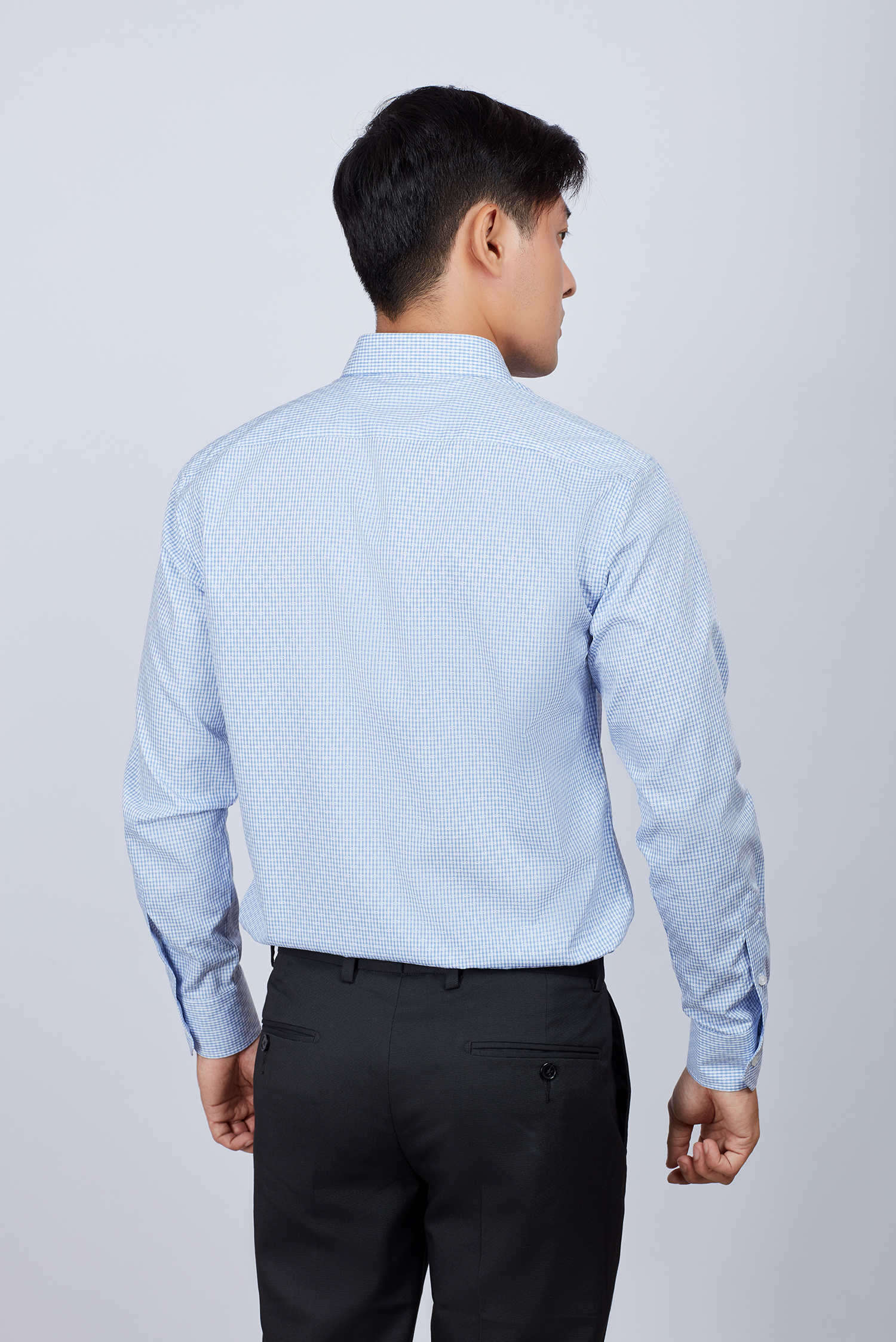 Áo sơ mi nam Slim fit dài tay carO sọc hoa văn - HẾT HÀNG