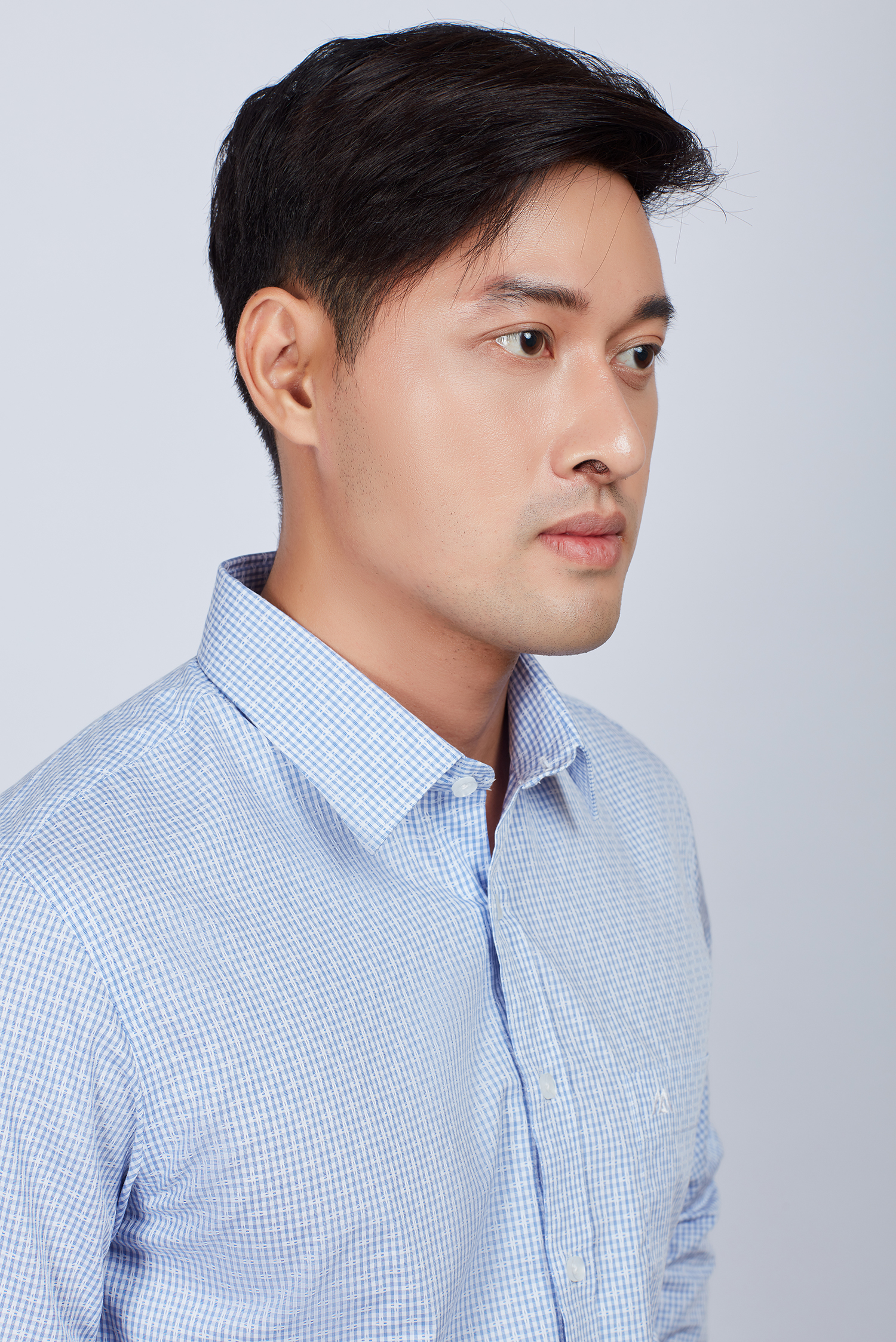 Áo sơ mi nam Slim fit dài tay carO sọc hoa văn - HẾT HÀNG