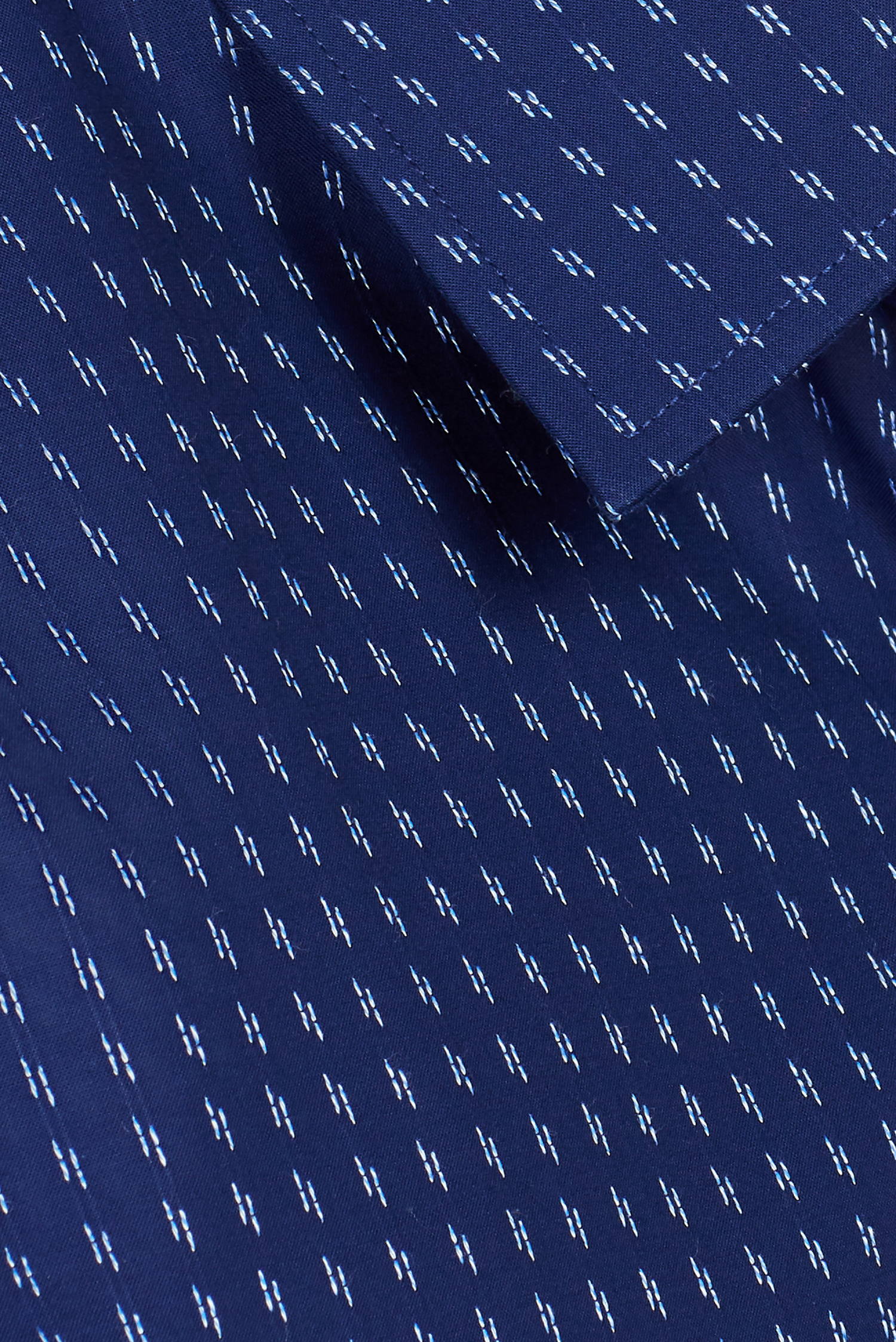 Áo sơ mi nam Slim fit dài tay xanh dương hoa văn - HẾT HÀNG