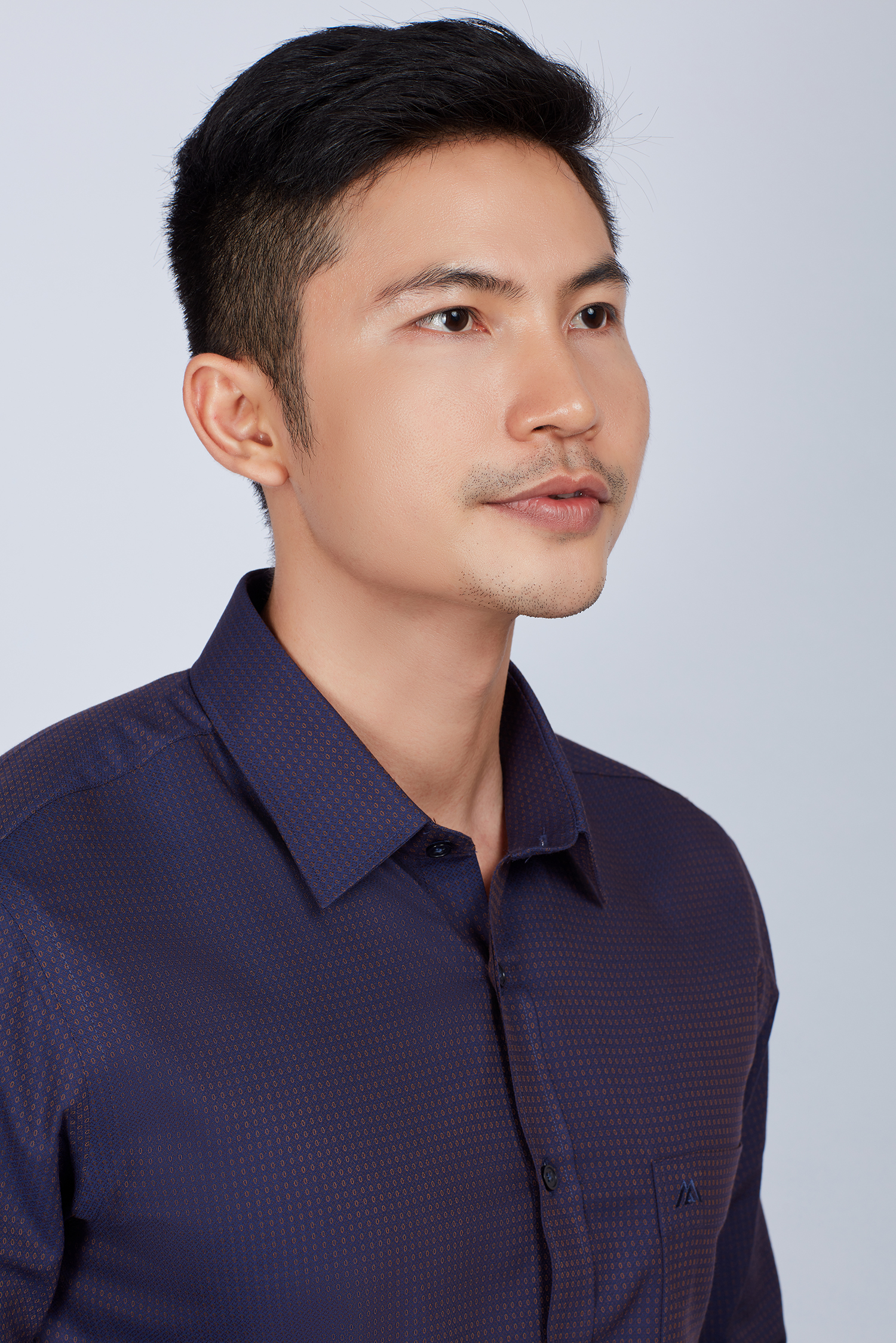 Áo sơ mi nam Slim fit dài tay tím đậm - HẾT HÀNG