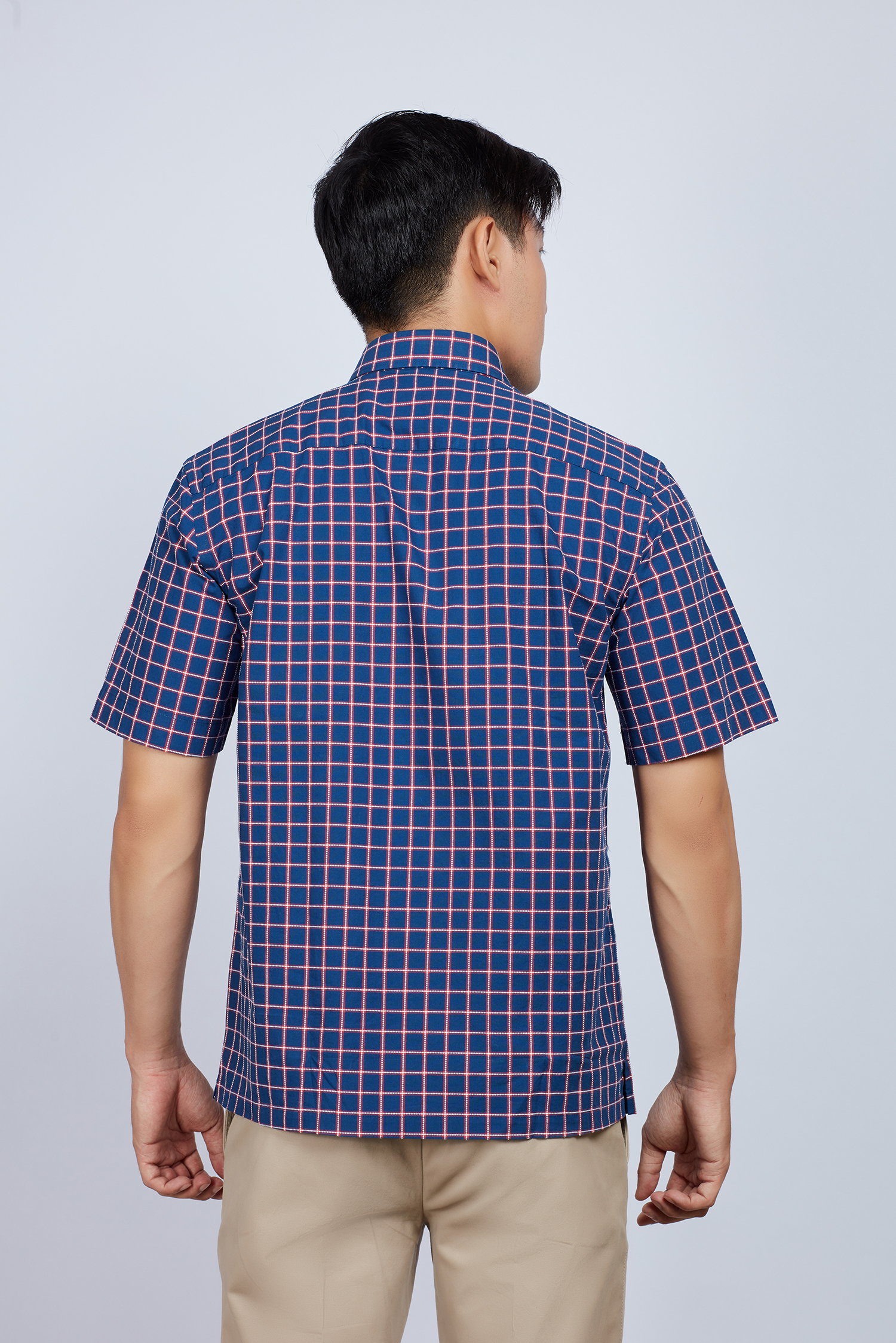 Áo sơ mi nam Casual ngắn tay ca rô chấm bi- HẾT HÀNG