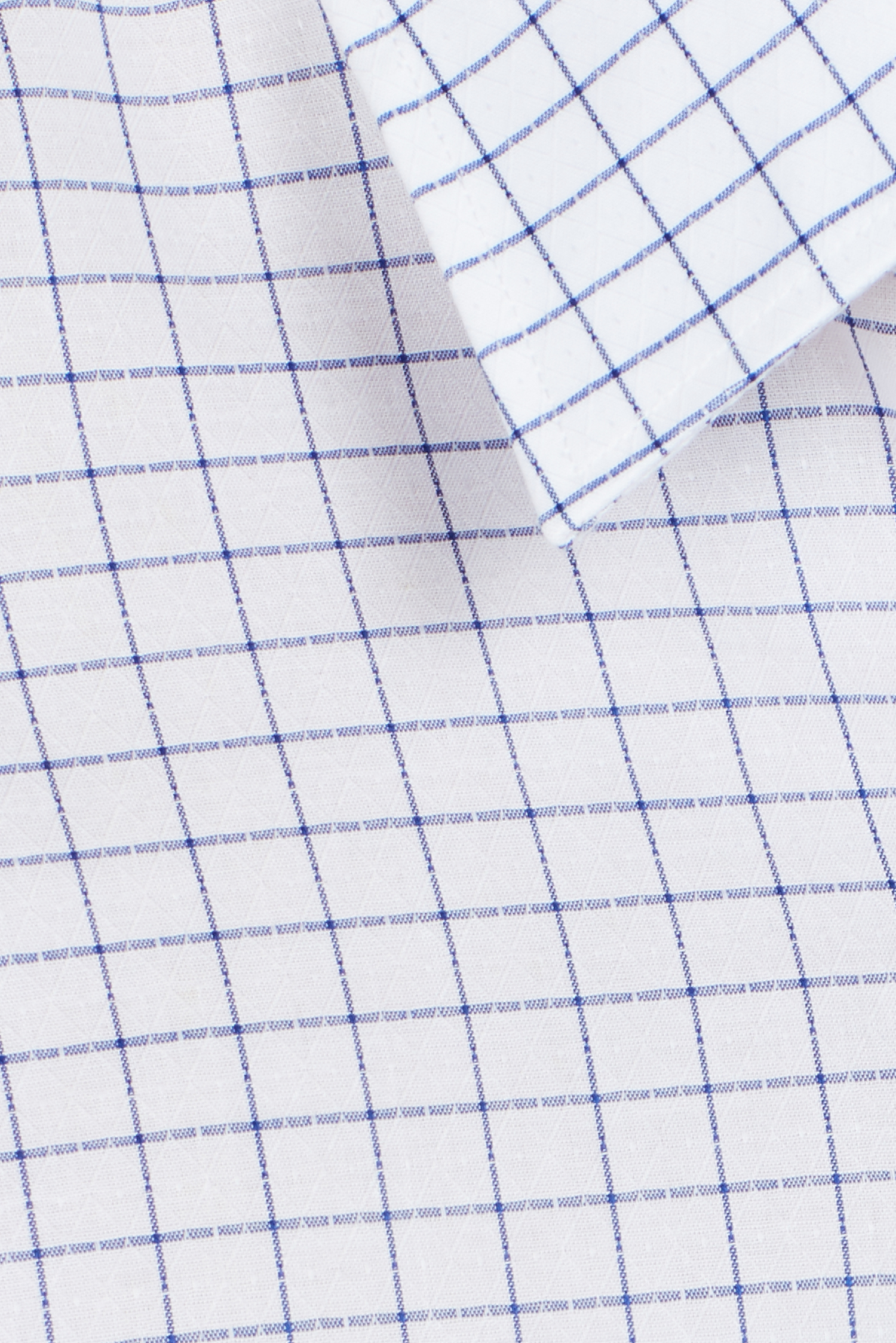 Áo sơ mi nam Slim fit dài tay trắng sọc ca rô - HẾT HÀNG