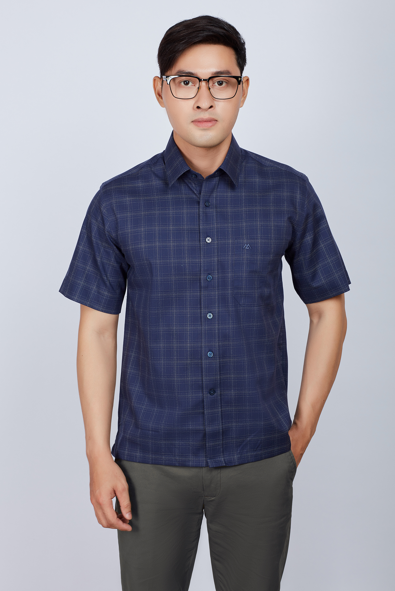 Áo sơ mi nam Casual ngắn tay ca rô - HẾT HÀNG