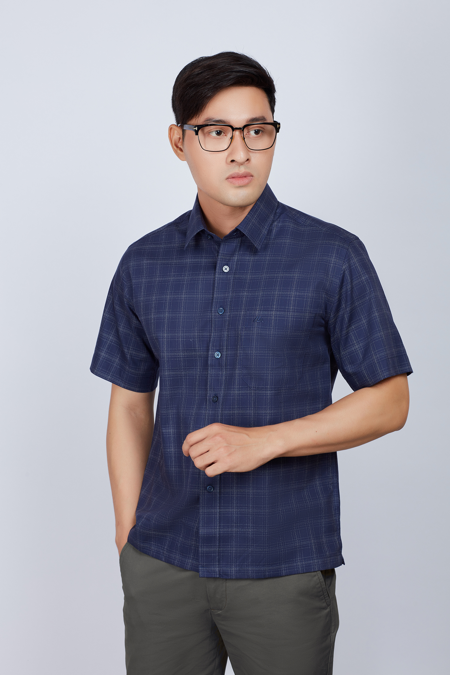 Áo sơ mi nam Casual ngắn tay ca rô - HẾT HÀNG