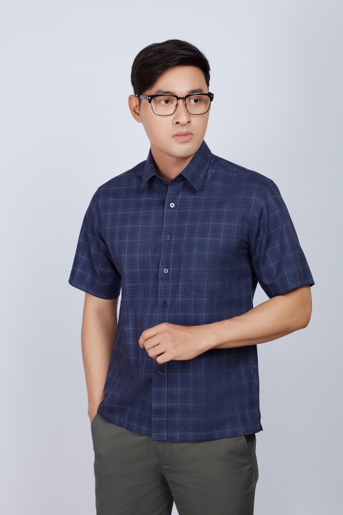 Áo sơ mi nam Casual ngắn tay ca rô - HẾT HÀNG