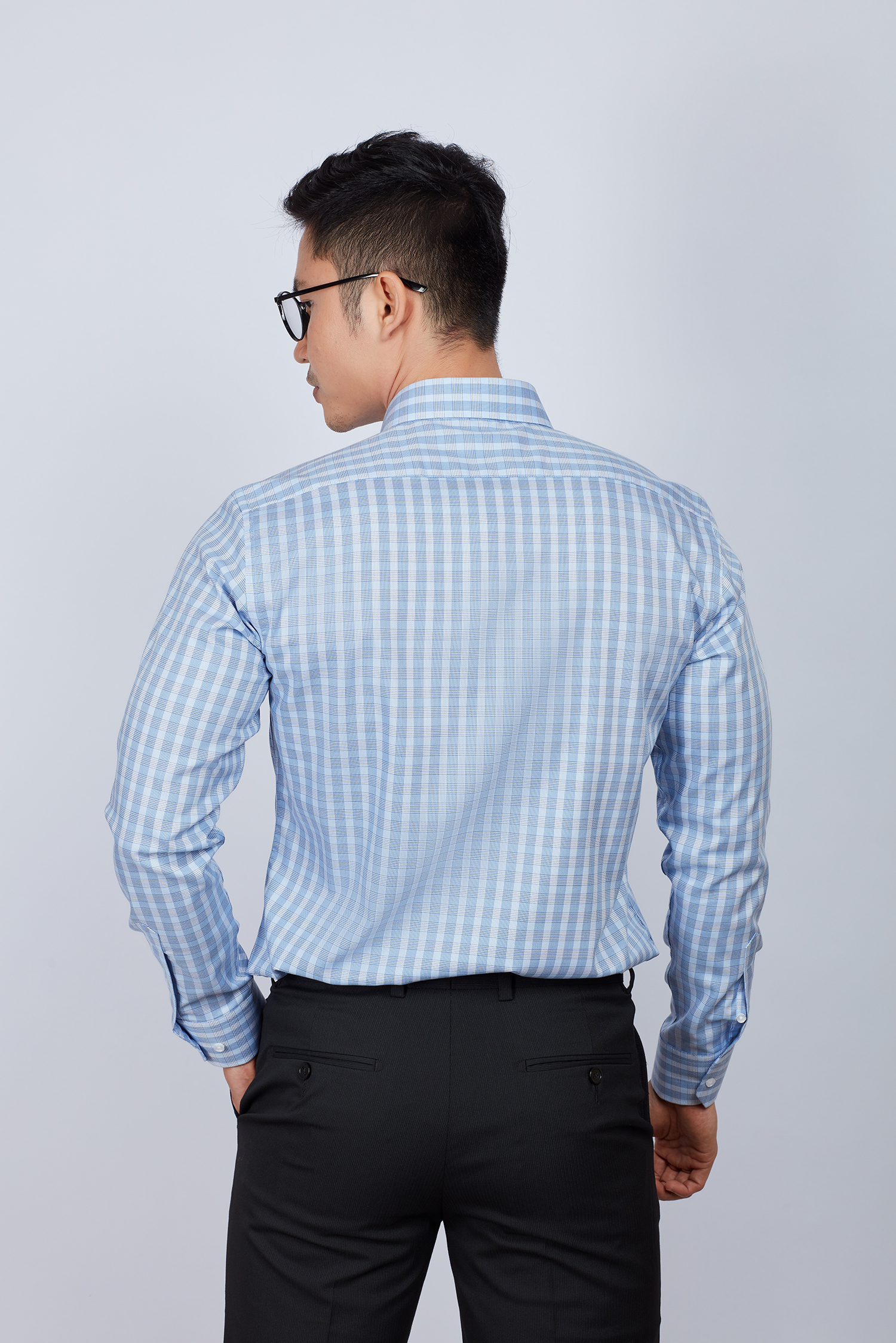 Áo sơ mi nam Slim fit dài tay ca rô - HẾT HÀNG