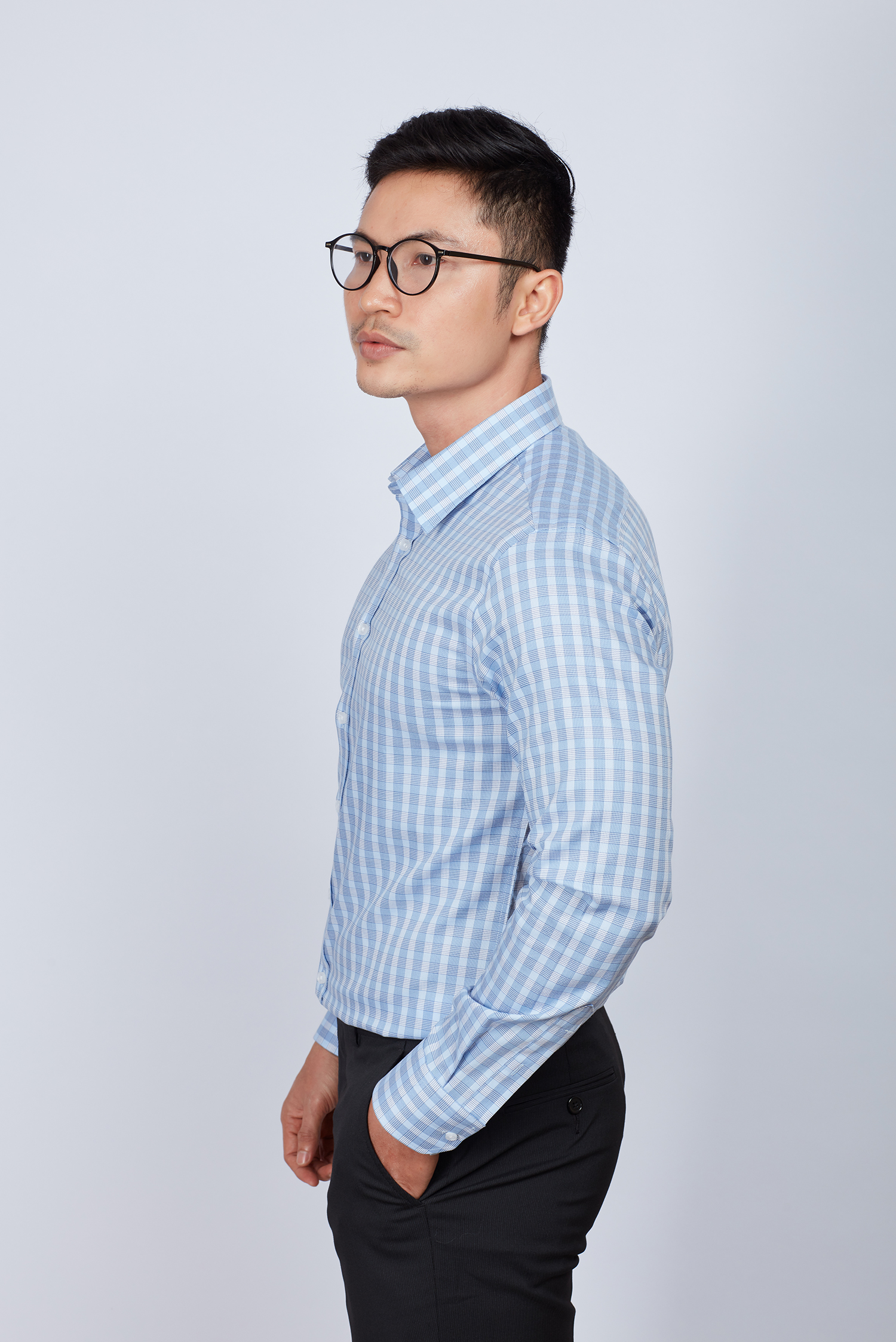 Áo sơ mi nam Slim fit dài tay ca rô - HẾT HÀNG
