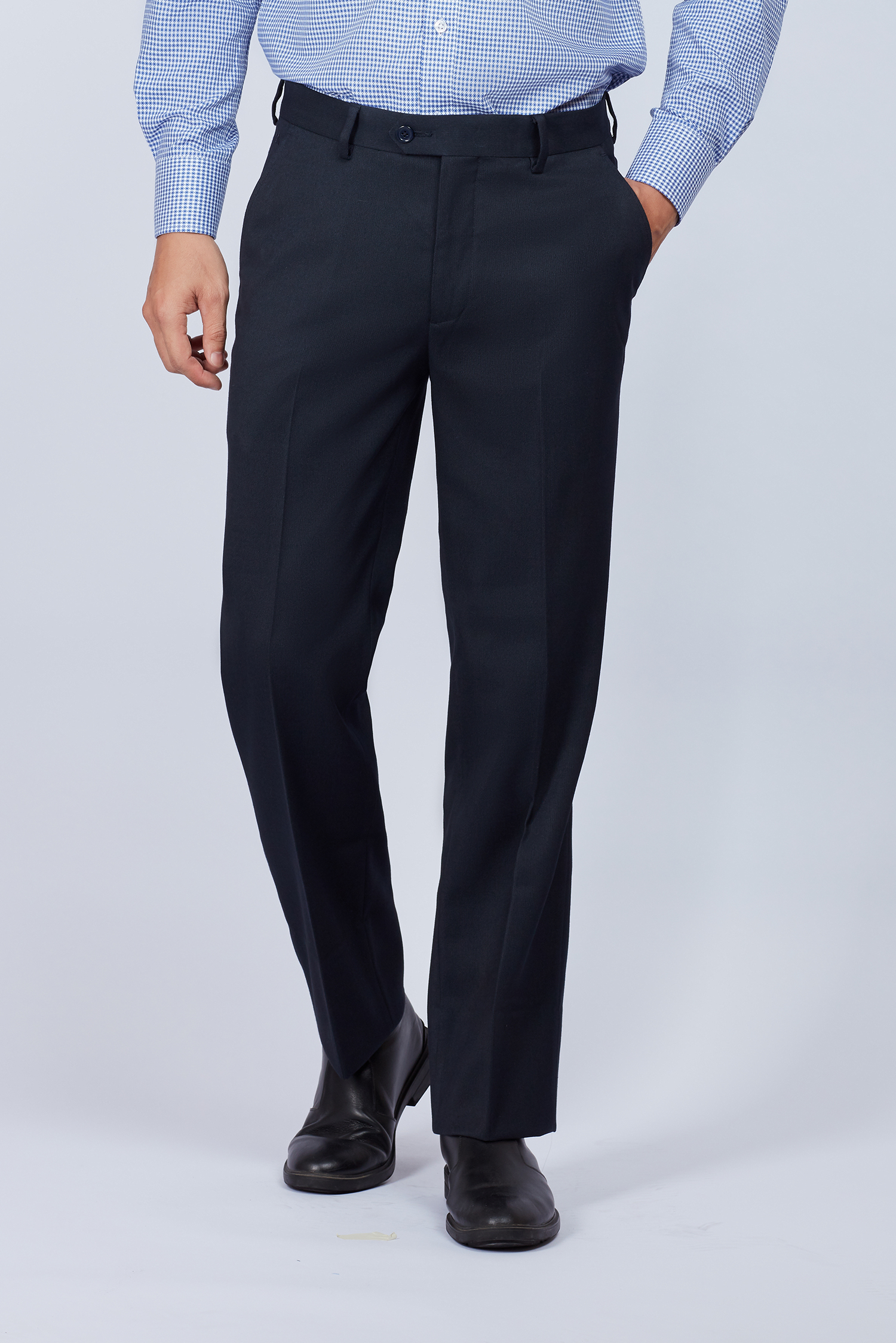 Quần Tây Nam Classic không ly xanh đen - HẾT HÀNG