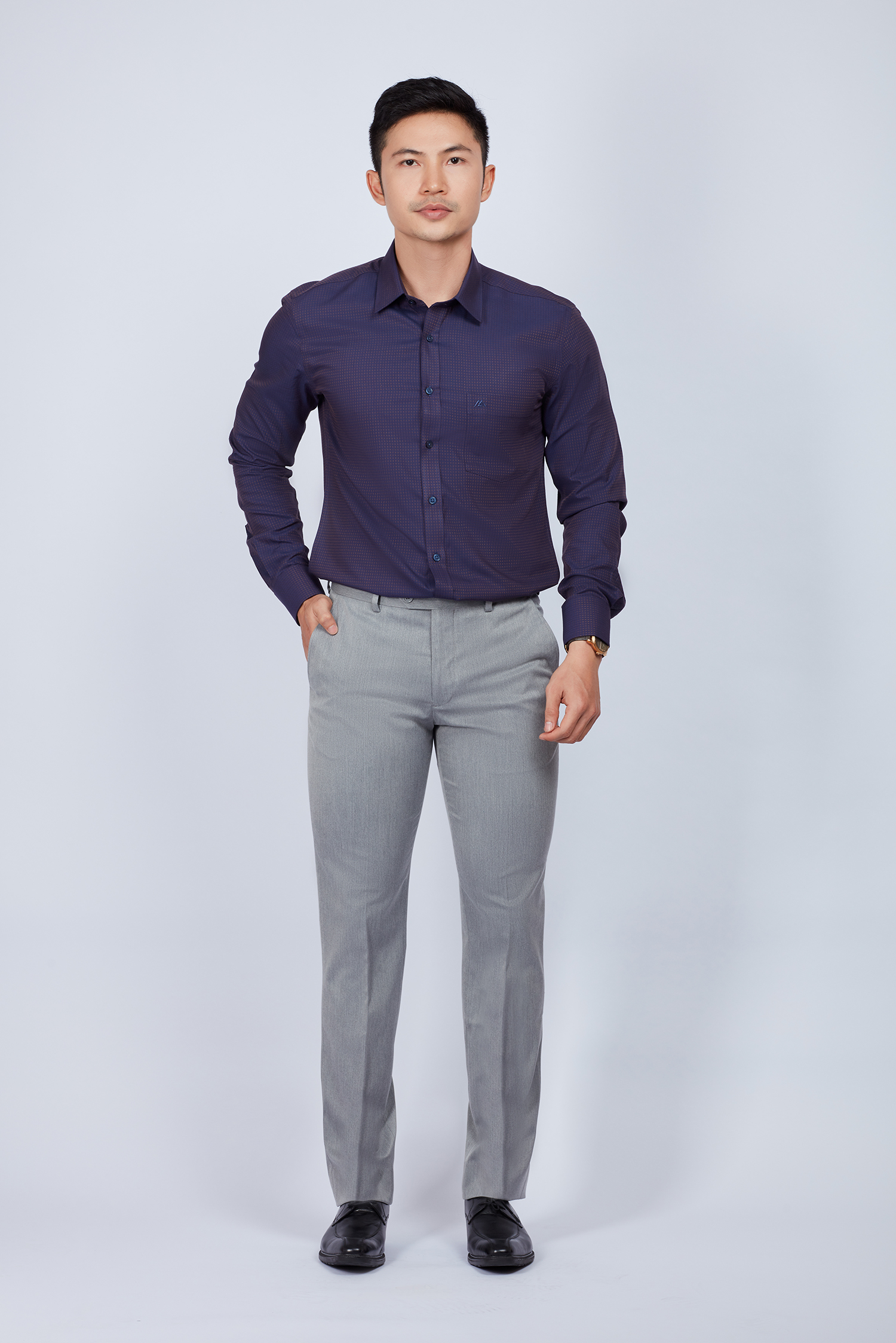 Quần Tây Nam - Slimfit không ly xám - HẾT HÀNG