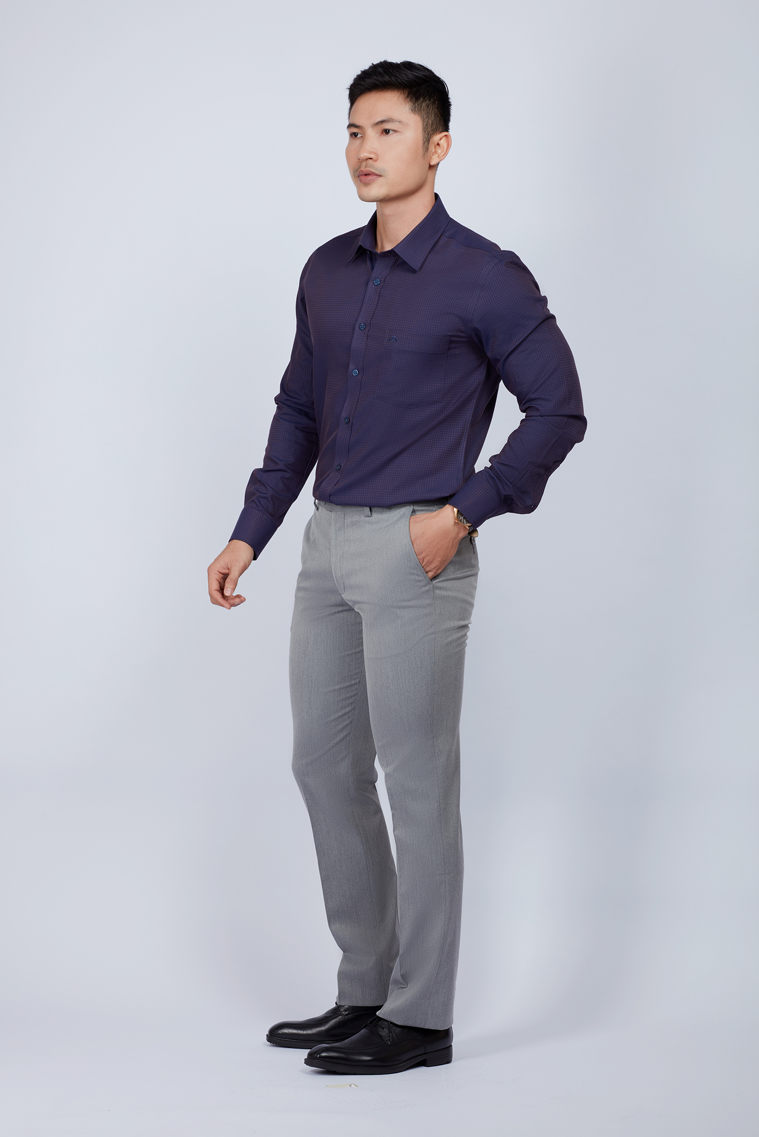 Quần Tây Nam - Slimfit không ly xám - HẾT HÀNG