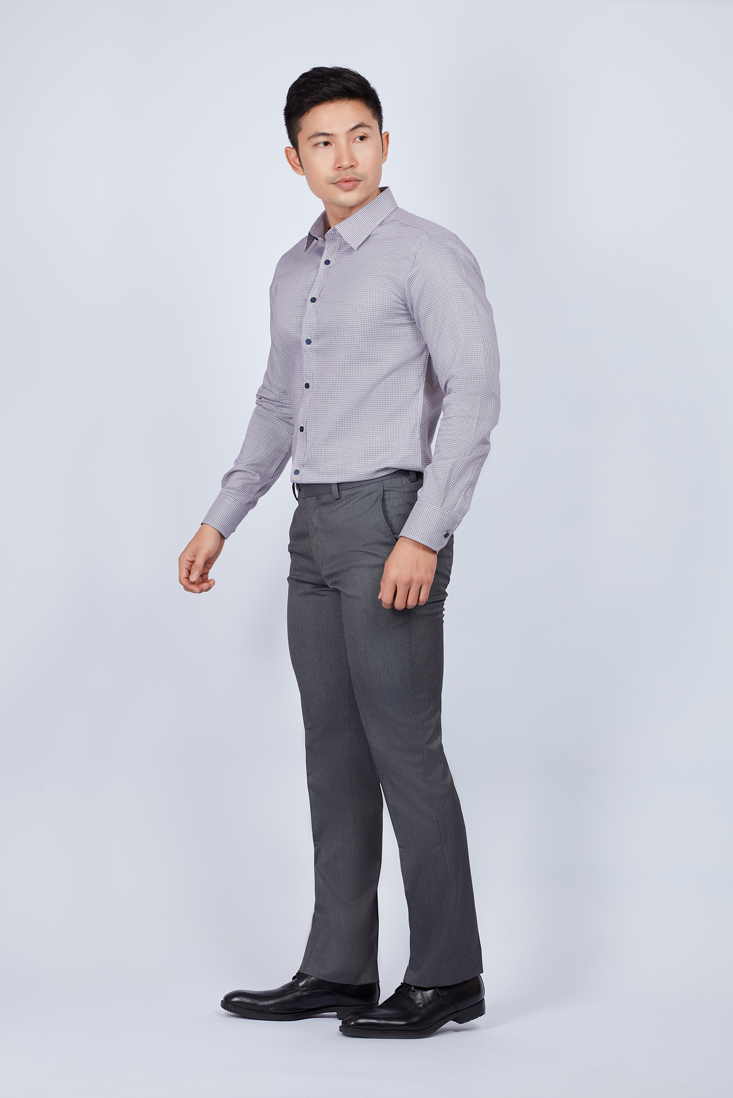 Quần Tây Nam Slimfit không ly xám marl- HẾT HÀNG