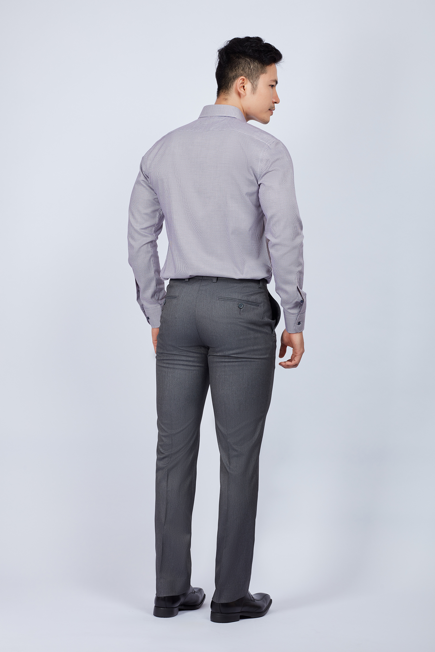 Quần Tây Nam Slimfit không ly xám marl- HẾT HÀNG