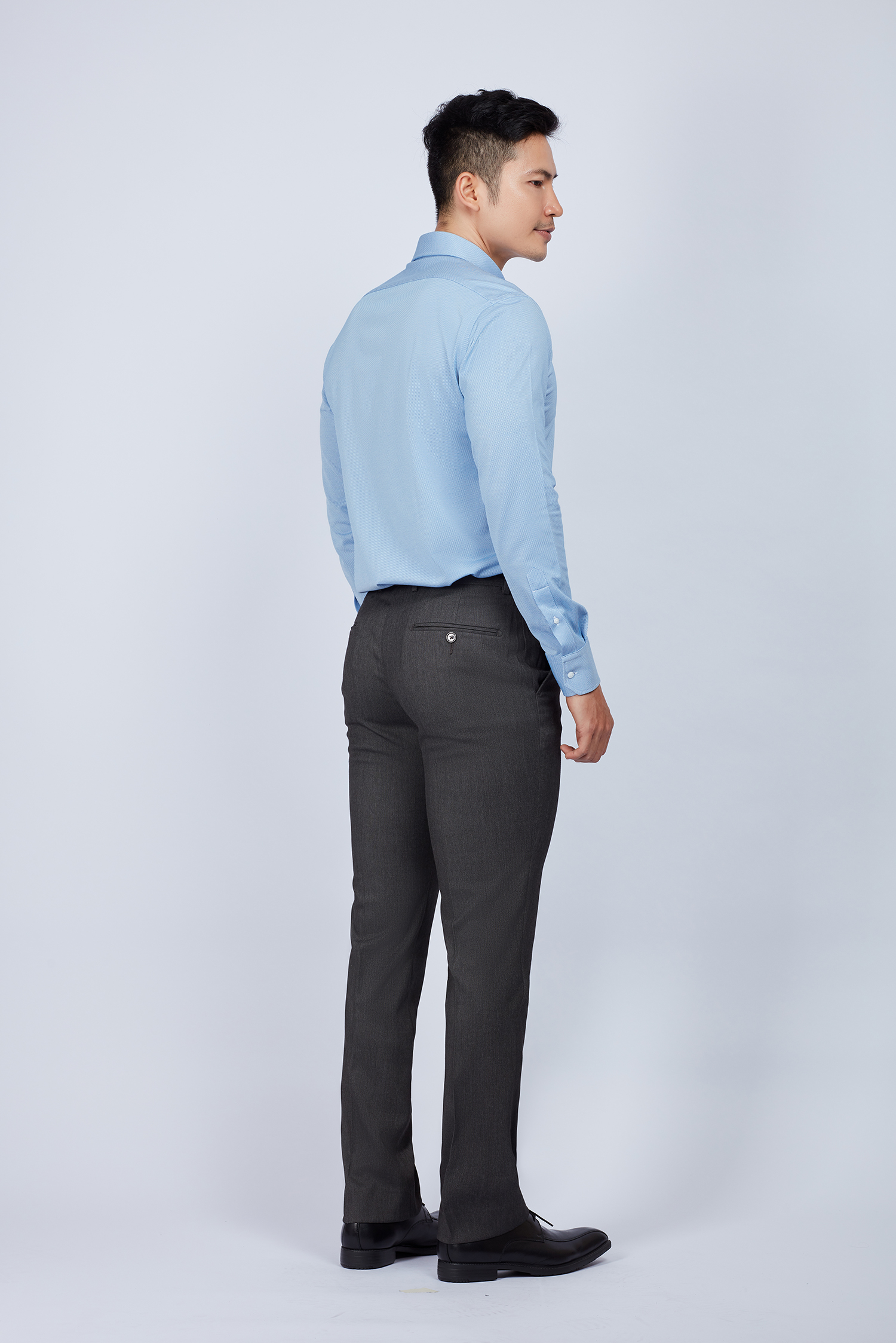 Quần Tây Nam Slimfit xám tro không ly