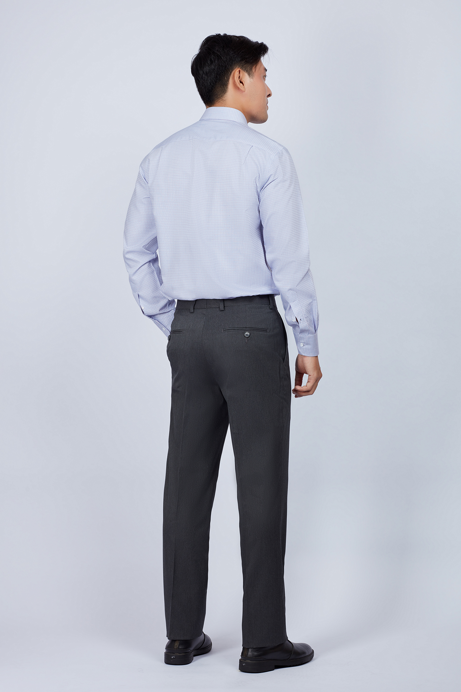 Quần Tây Nam Classic xám tro không ly - HẾT HÀNG