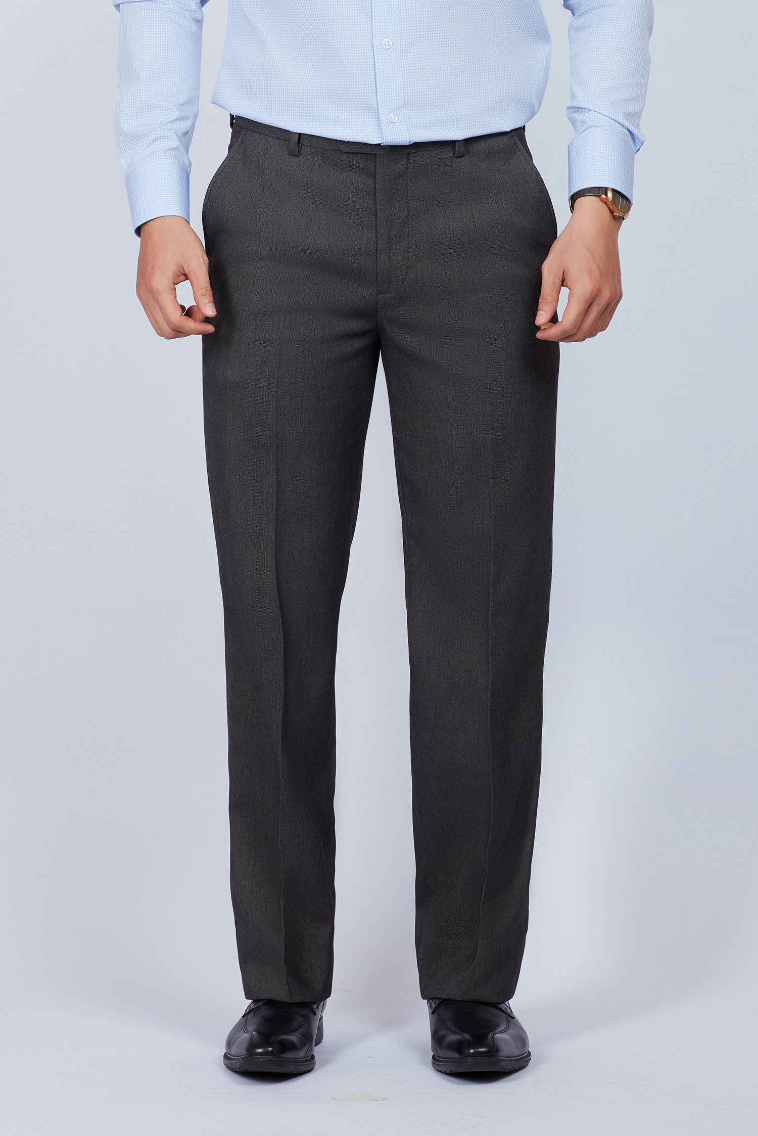 Quần tây nam Classic xám tro không ly - HẾT HÀNG