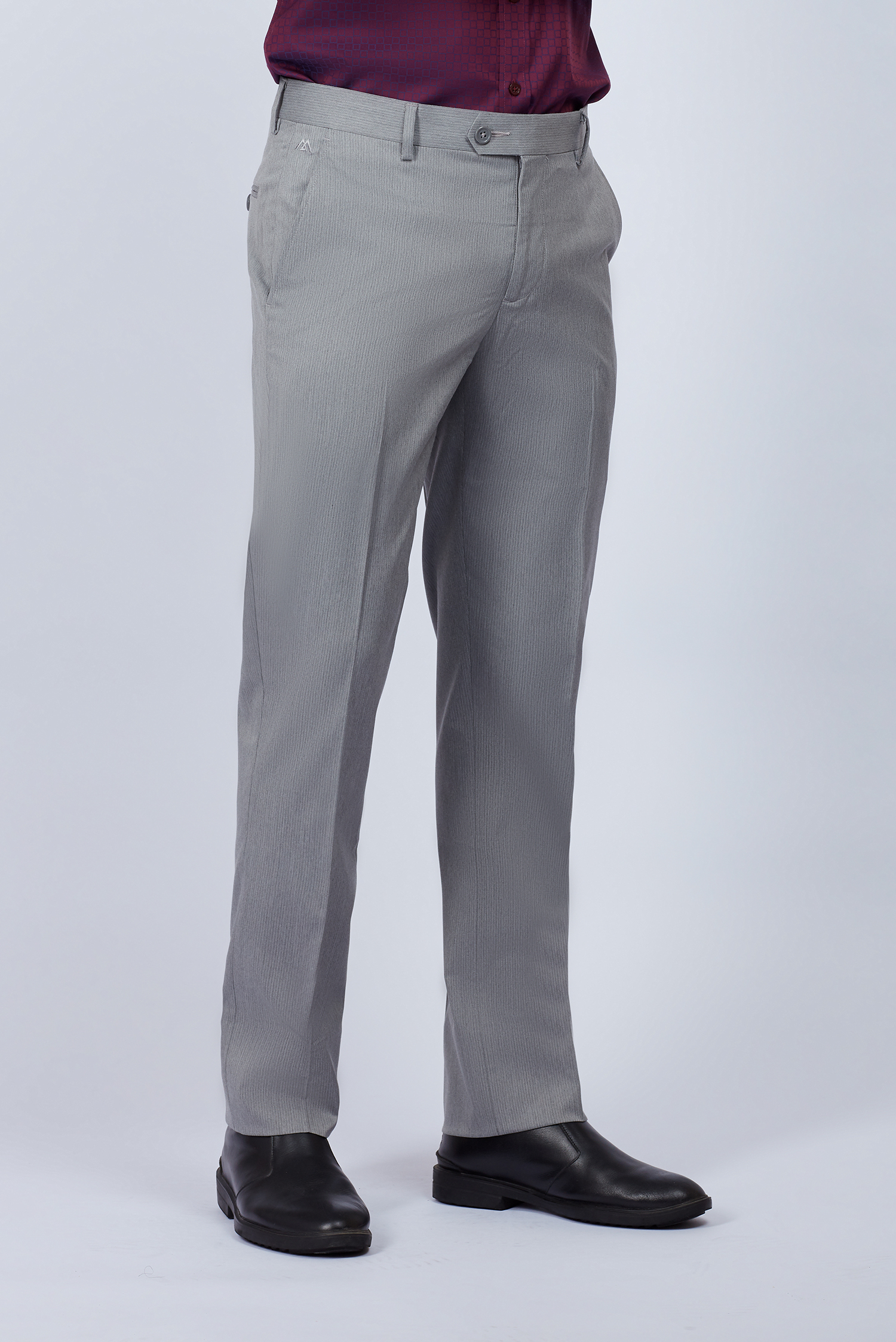 Quần tây nam Slim Fit xám marl không ly - HẾT HÀNG