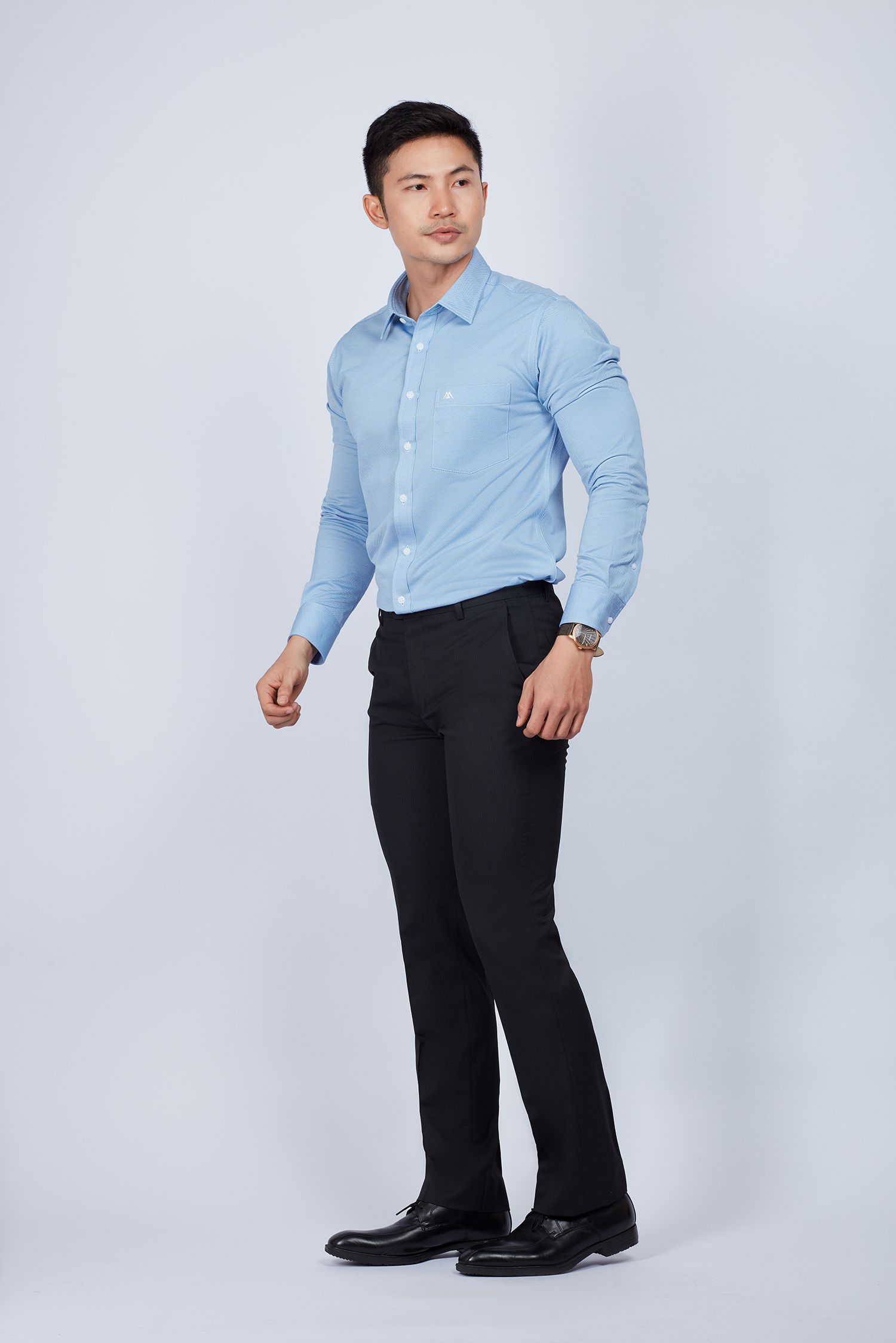 Quần Tây Nam Slimfit đen sọc không ly - HẾT HÀNG