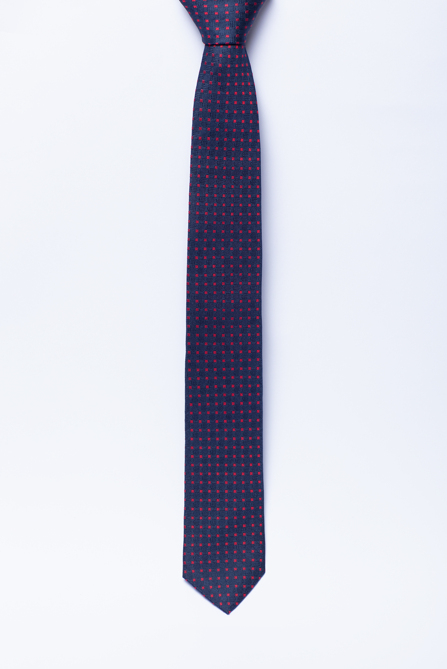 Cà Vạt nam bản nhỏ xanh dương chấm bi - HẾT HÀNG