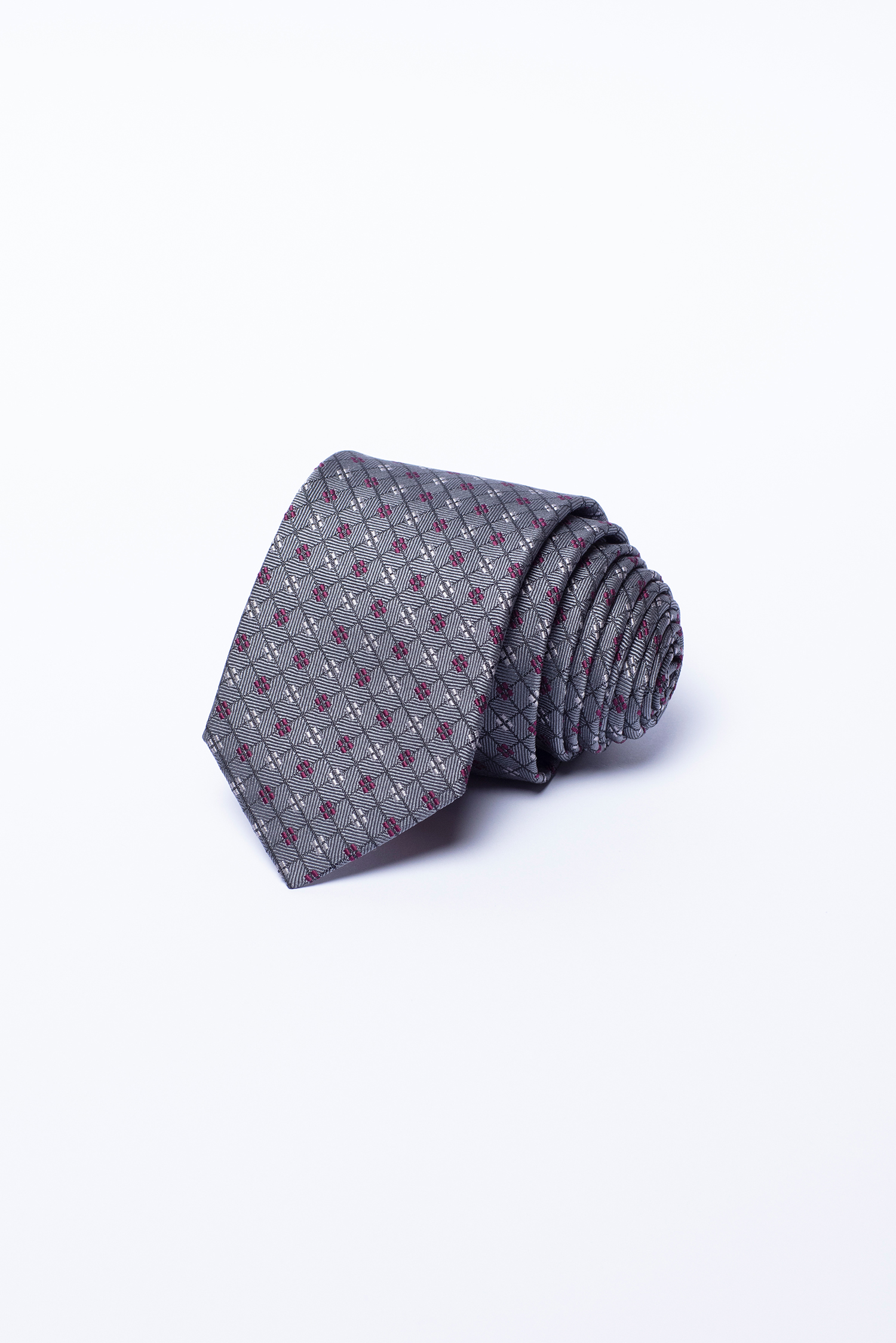 Cà Vạt nam bản nhỏ xám hoa văn - HẾT HÀNG