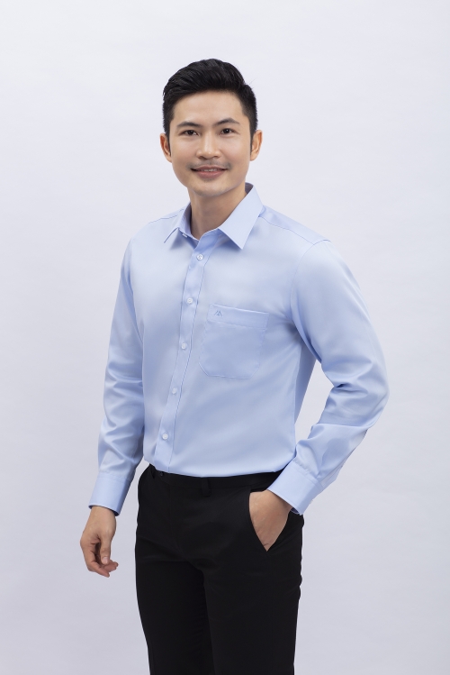 Sơ mi nam dài tay Classic trơn xanh ngọc - HẾT HÀNG