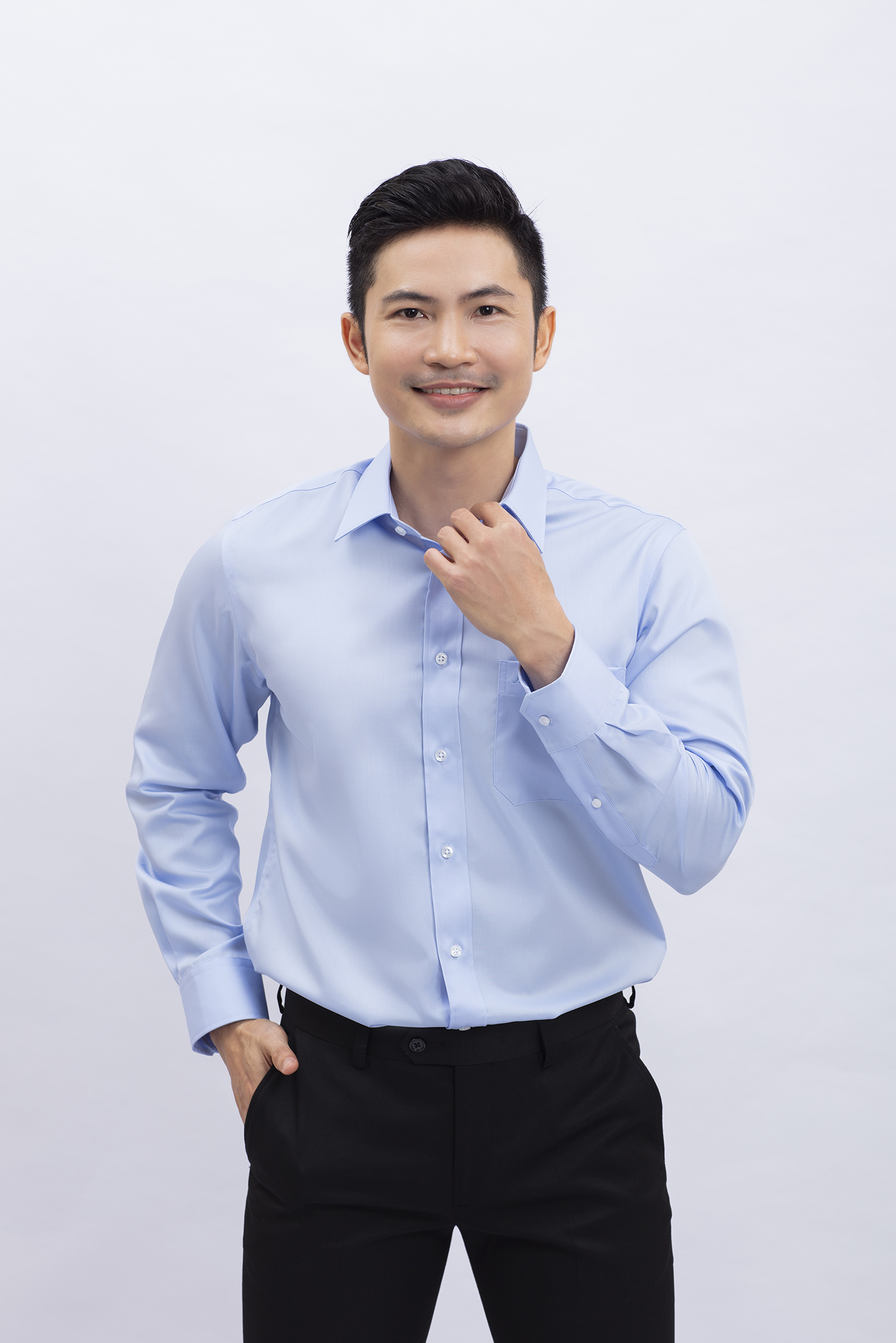 Sơ mi nam dài tay Classic trơn xanh ngọc - HẾT HÀNG