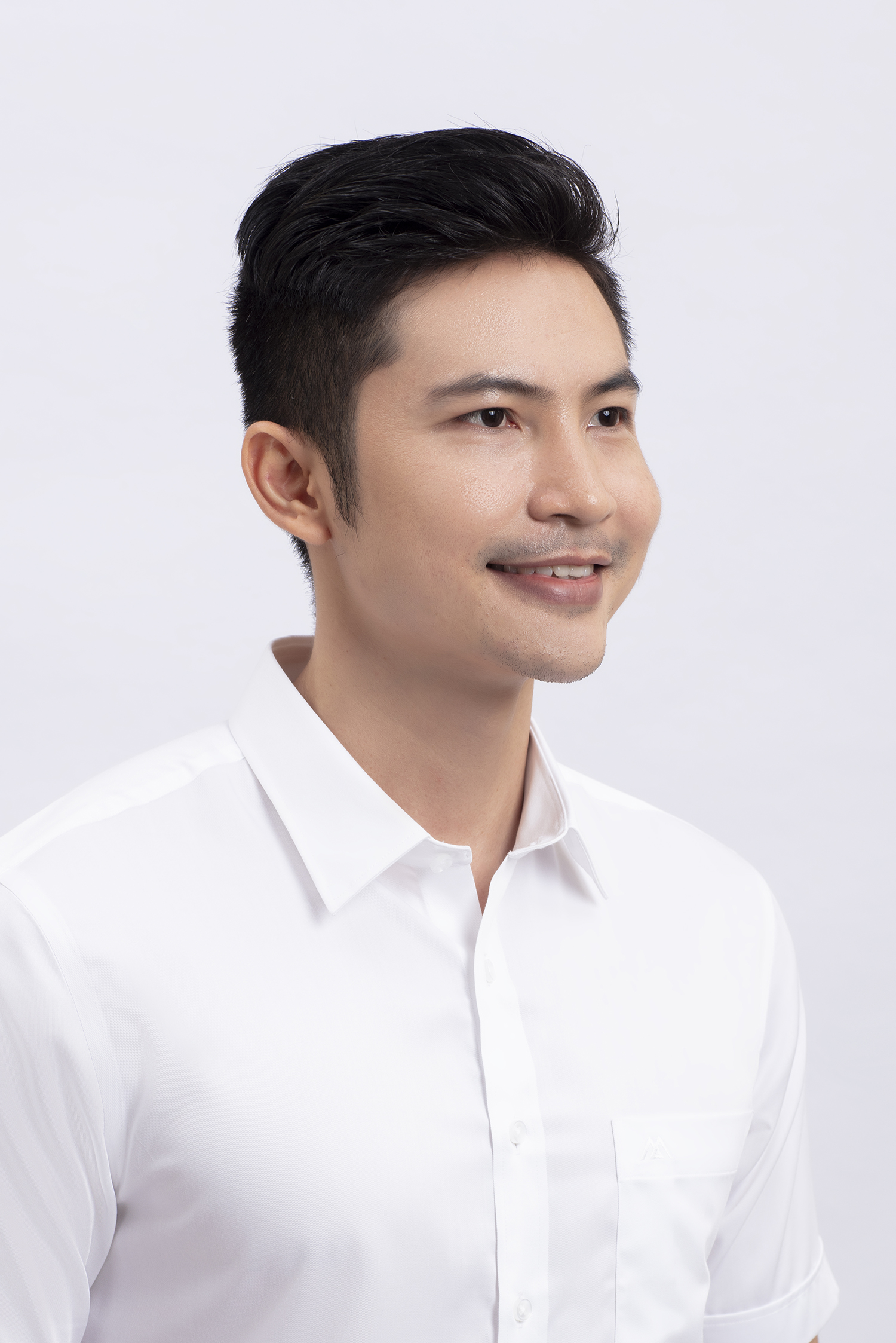 Sơ mi nam ngắn tay Slimfit trắng trơn - HẾT HÀNG