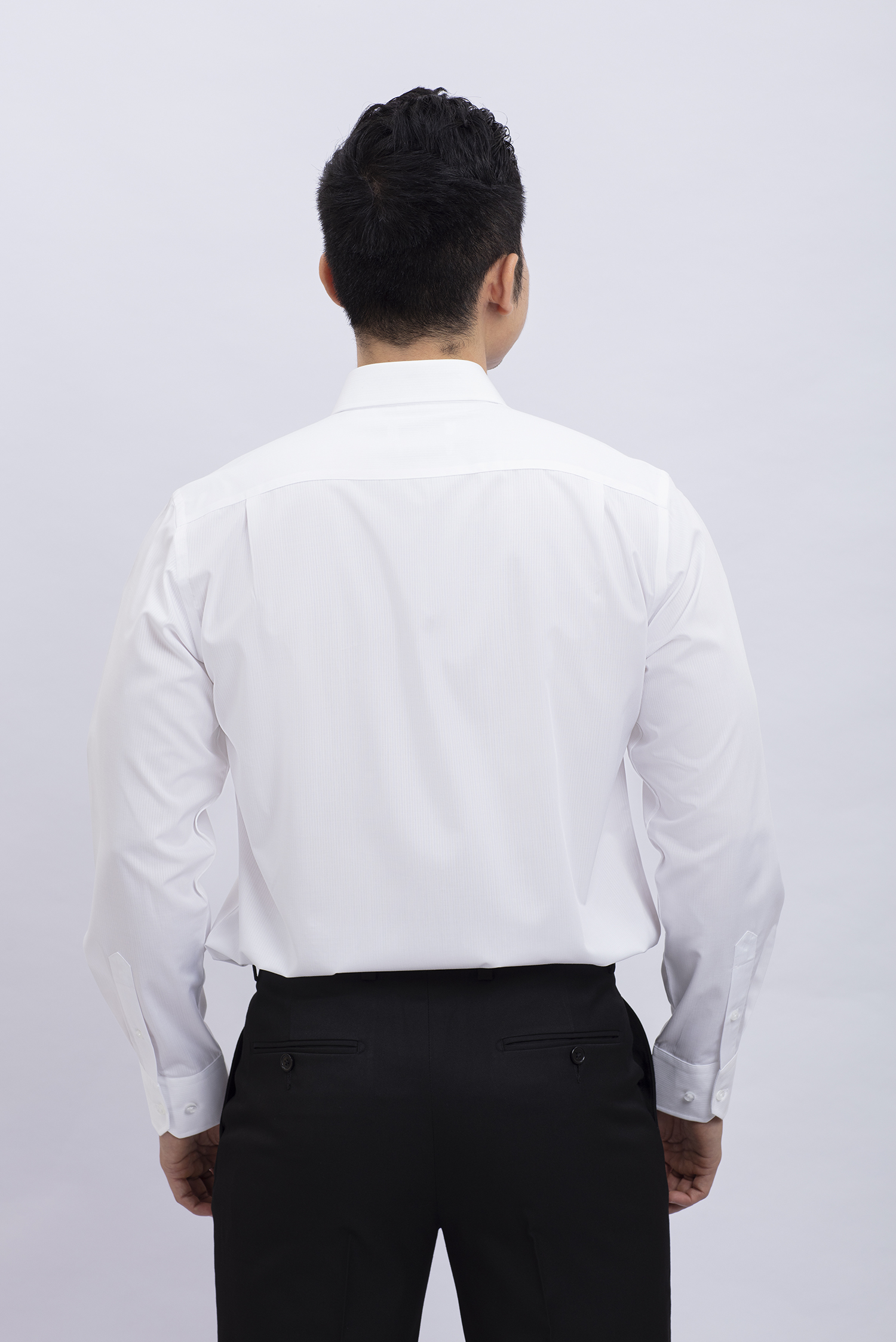 Sơ mi nam dài tay Classic-trắng hoa văn - HẾT HÀNG