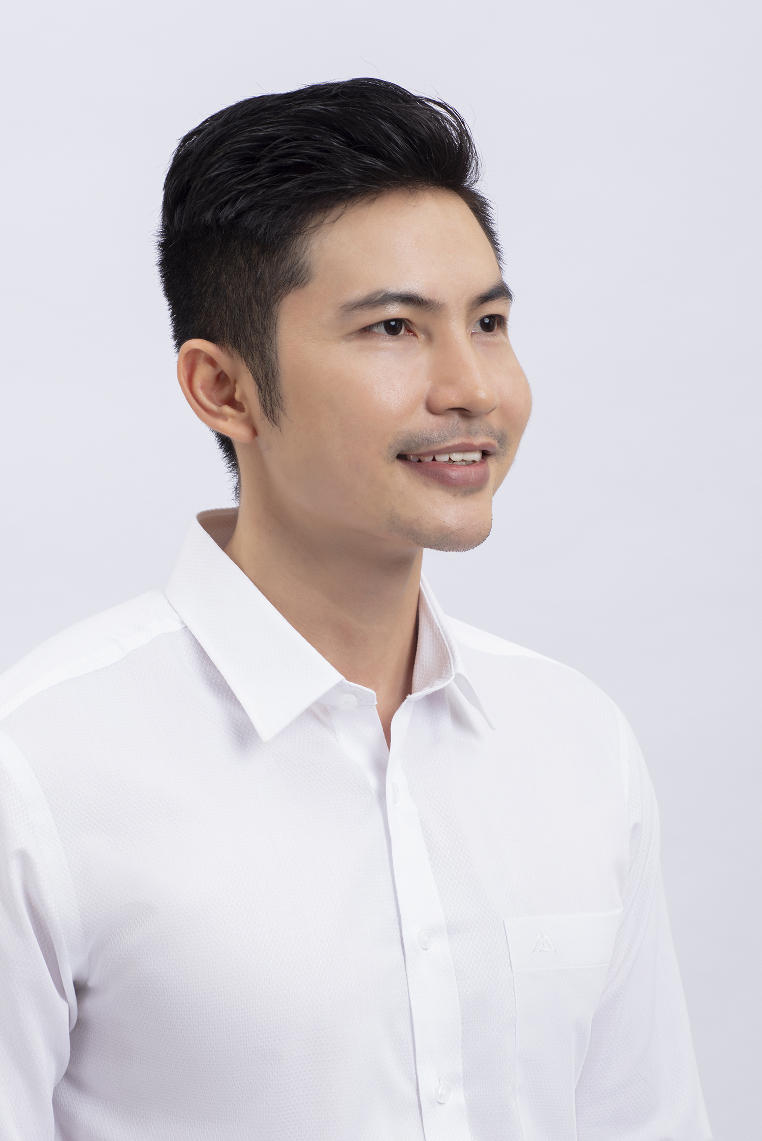 Sơ mi nam dài tay Regular trắng hoa văn - HẾT HÀNG