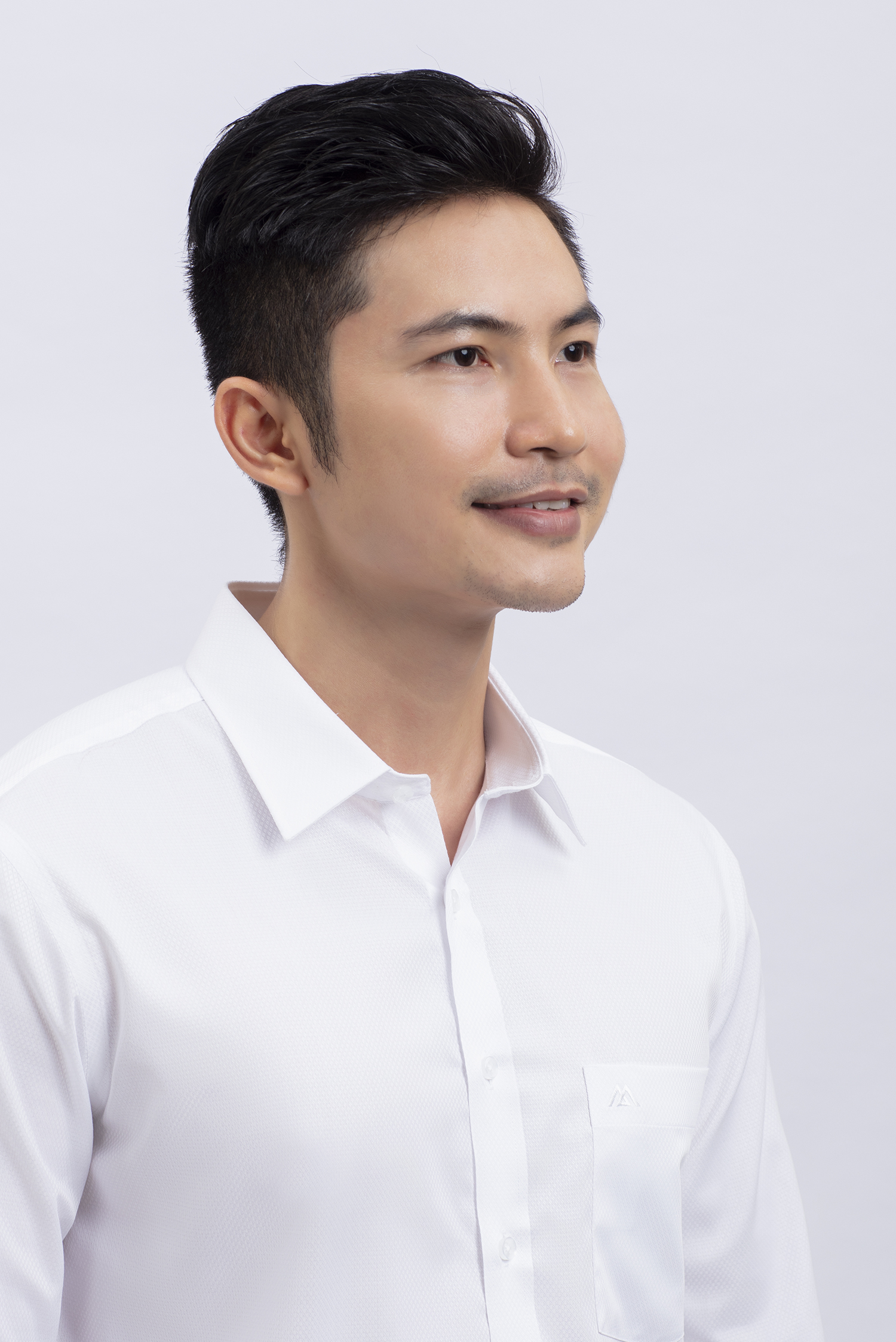 Sơ mi nam dài tay Slimfit trắng hoa văn - HẾT HÀNG