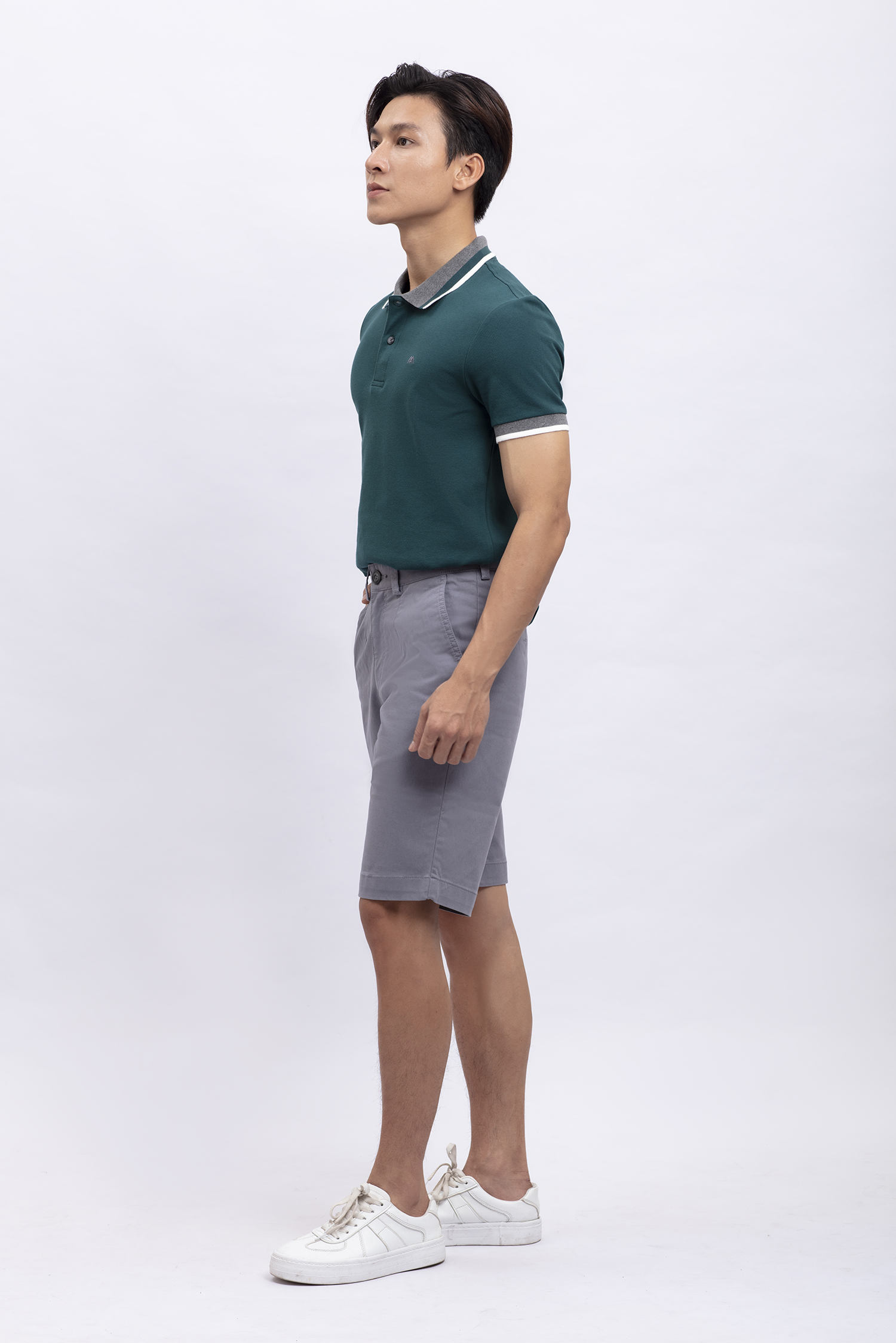 Quần short nam xám trơn
