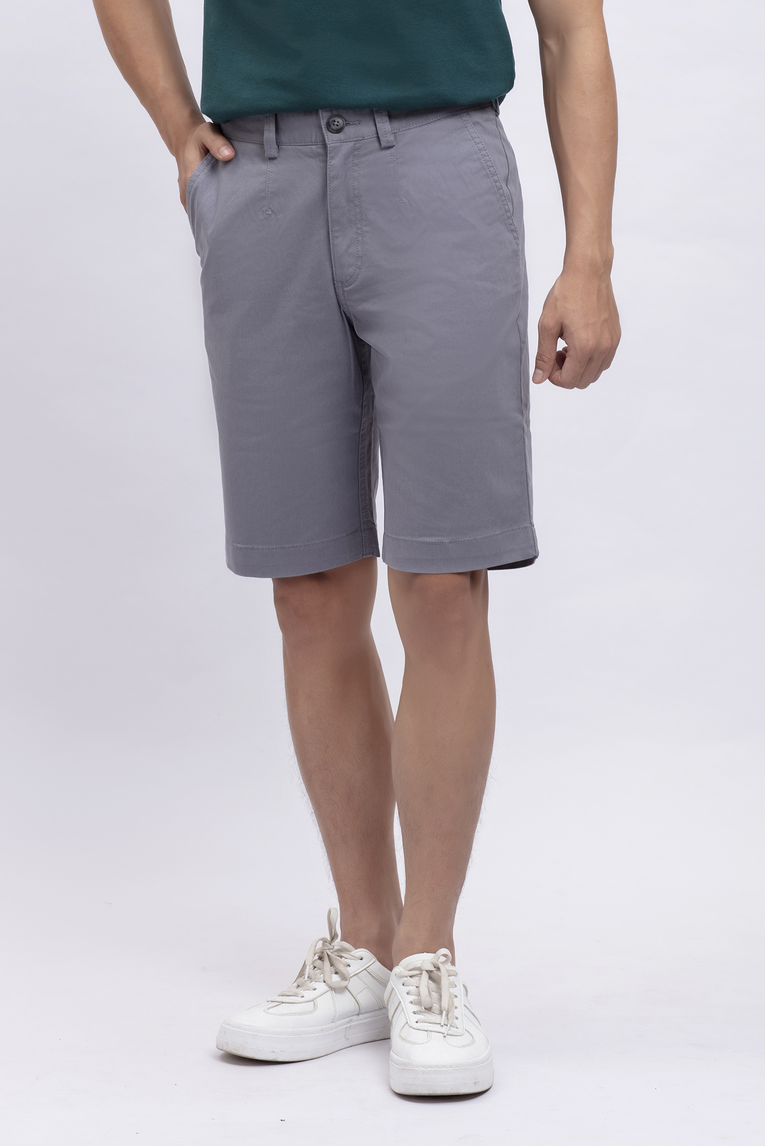 Quần short nam xám trơn