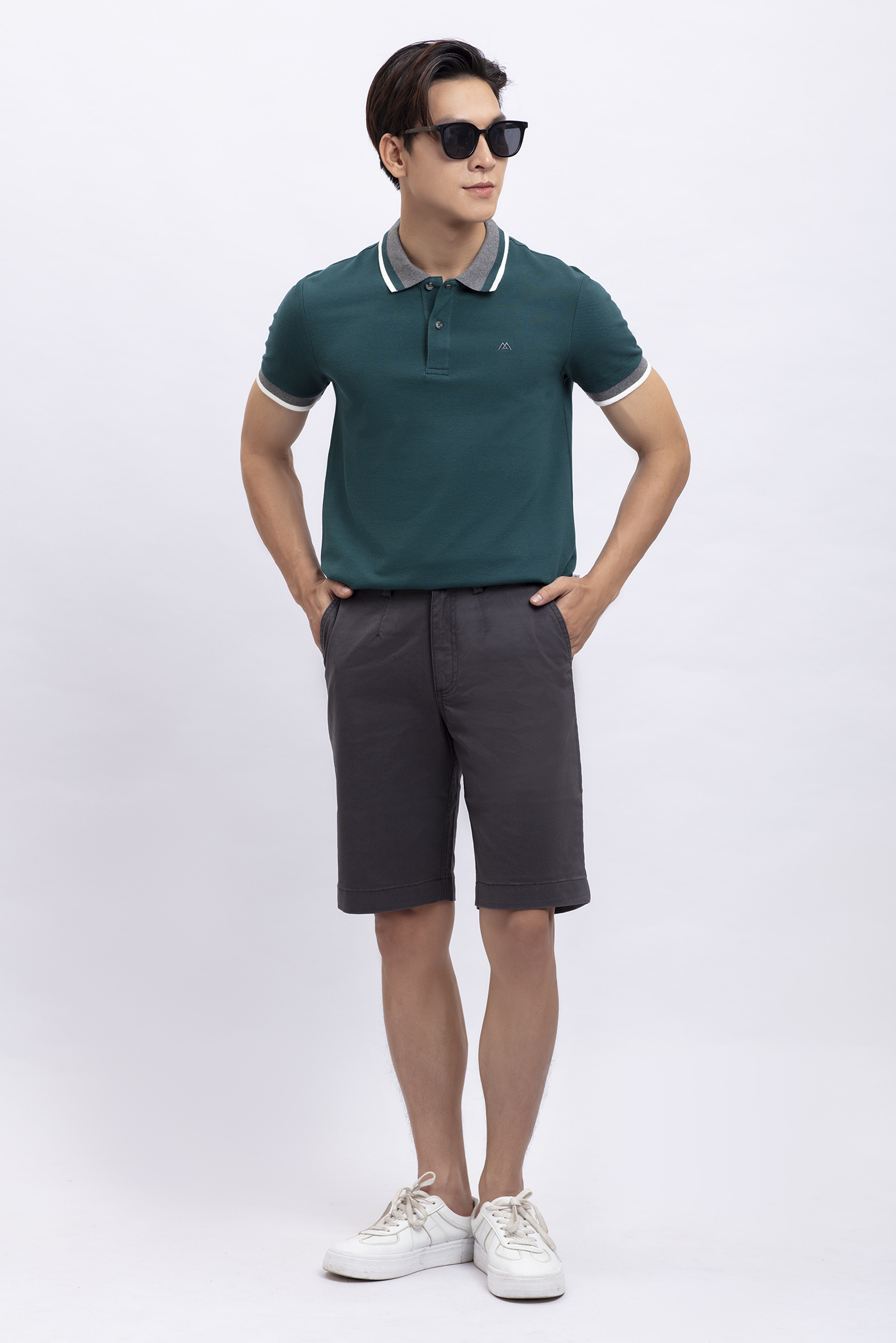 Quần short nam xám đậm trơn